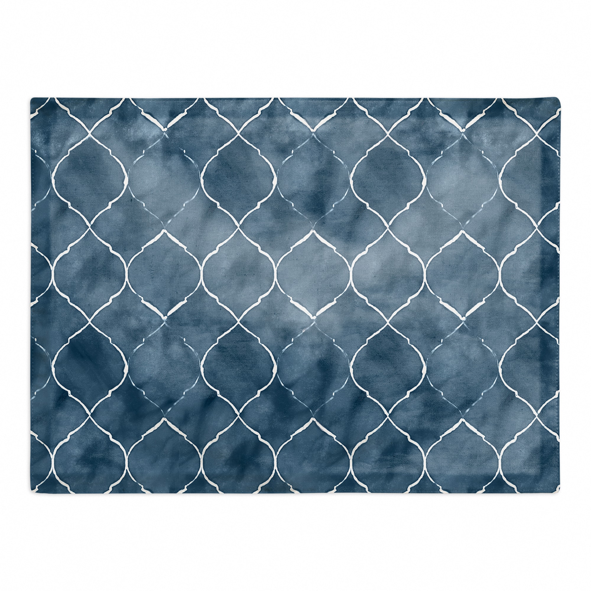 Blue Ogee Pattern 18" x 14" Cotton Twill Placemat
