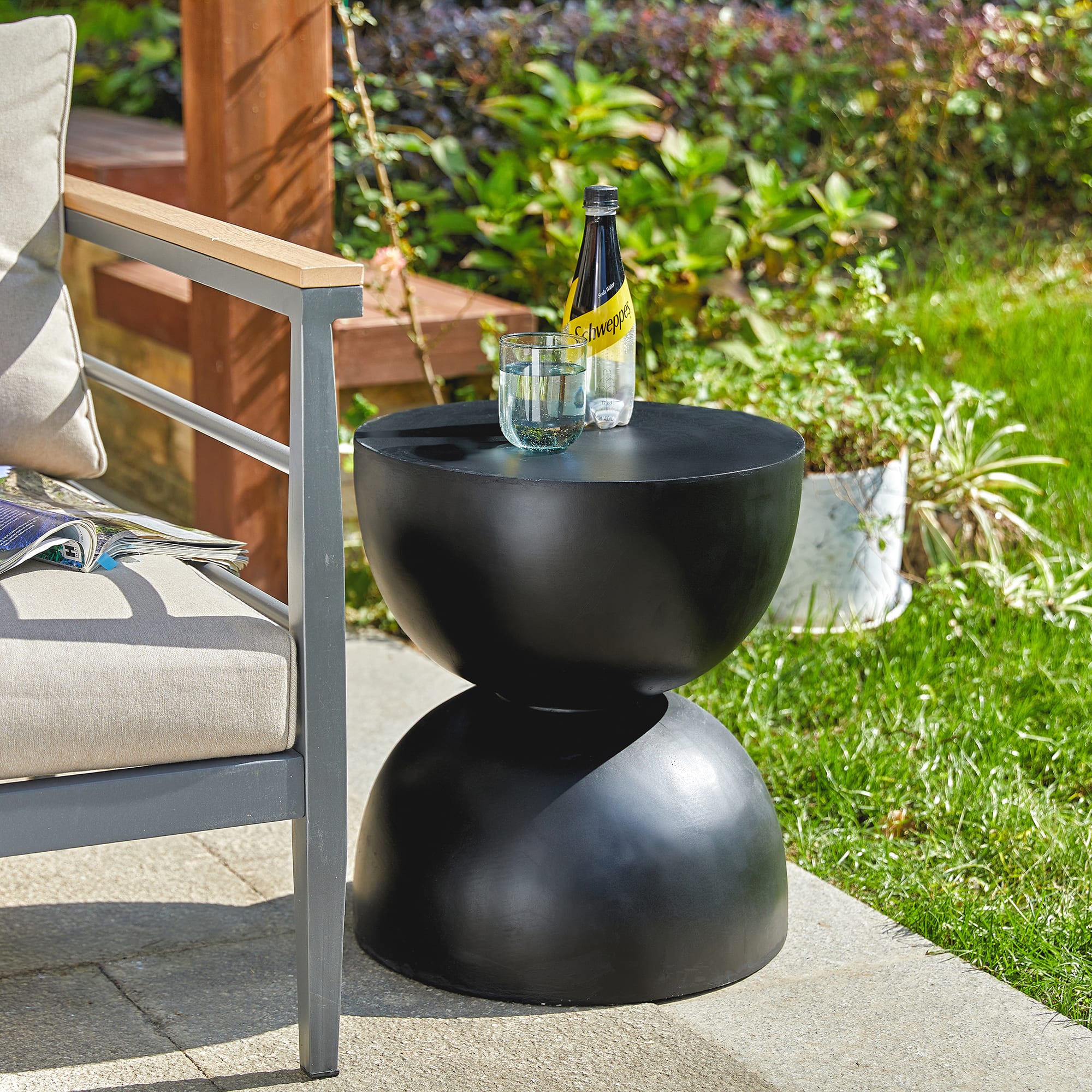 Glitzhome® 18" Multi-Functional Terrazzo Garden Stool