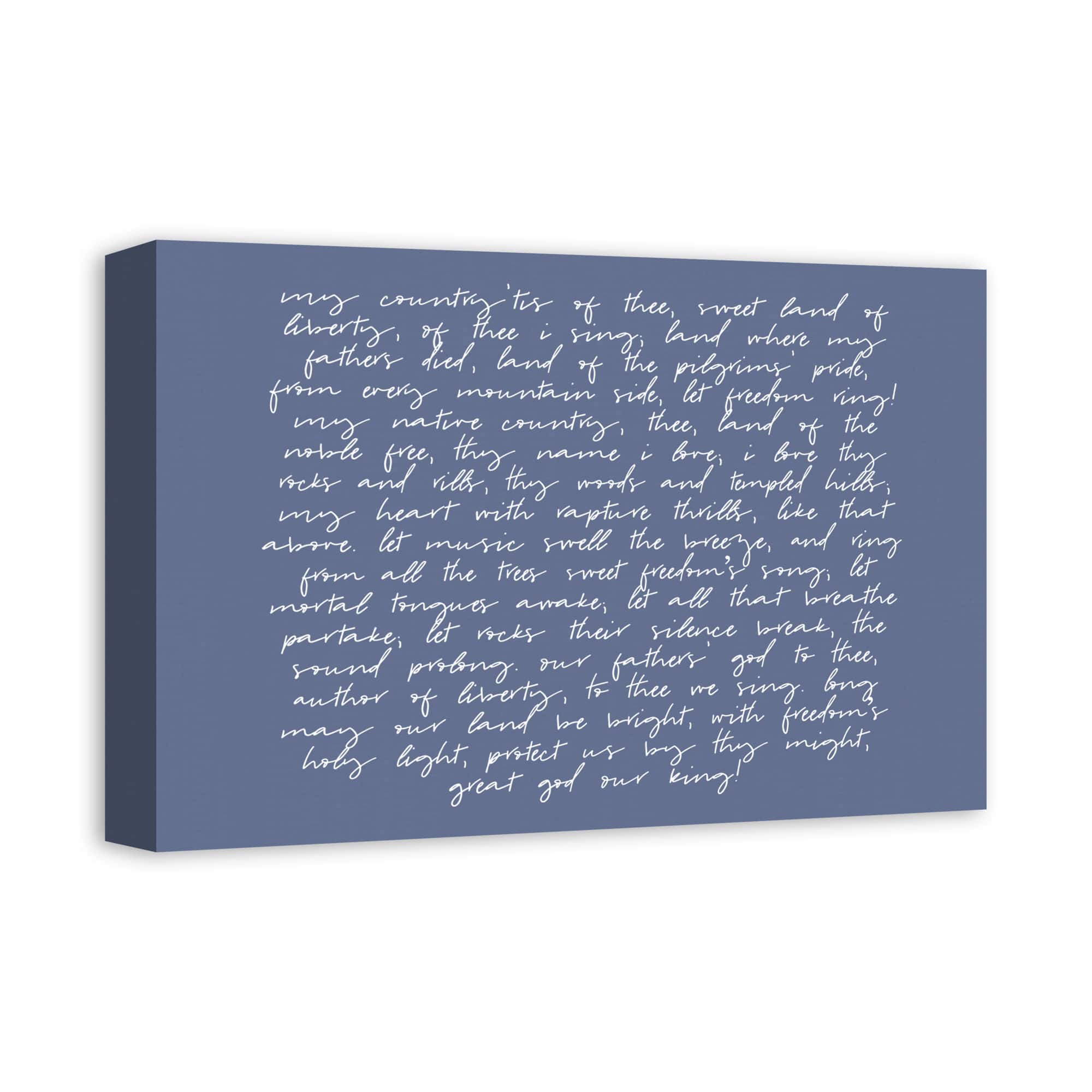 My Country Tis of Thee Canvas Wall Art