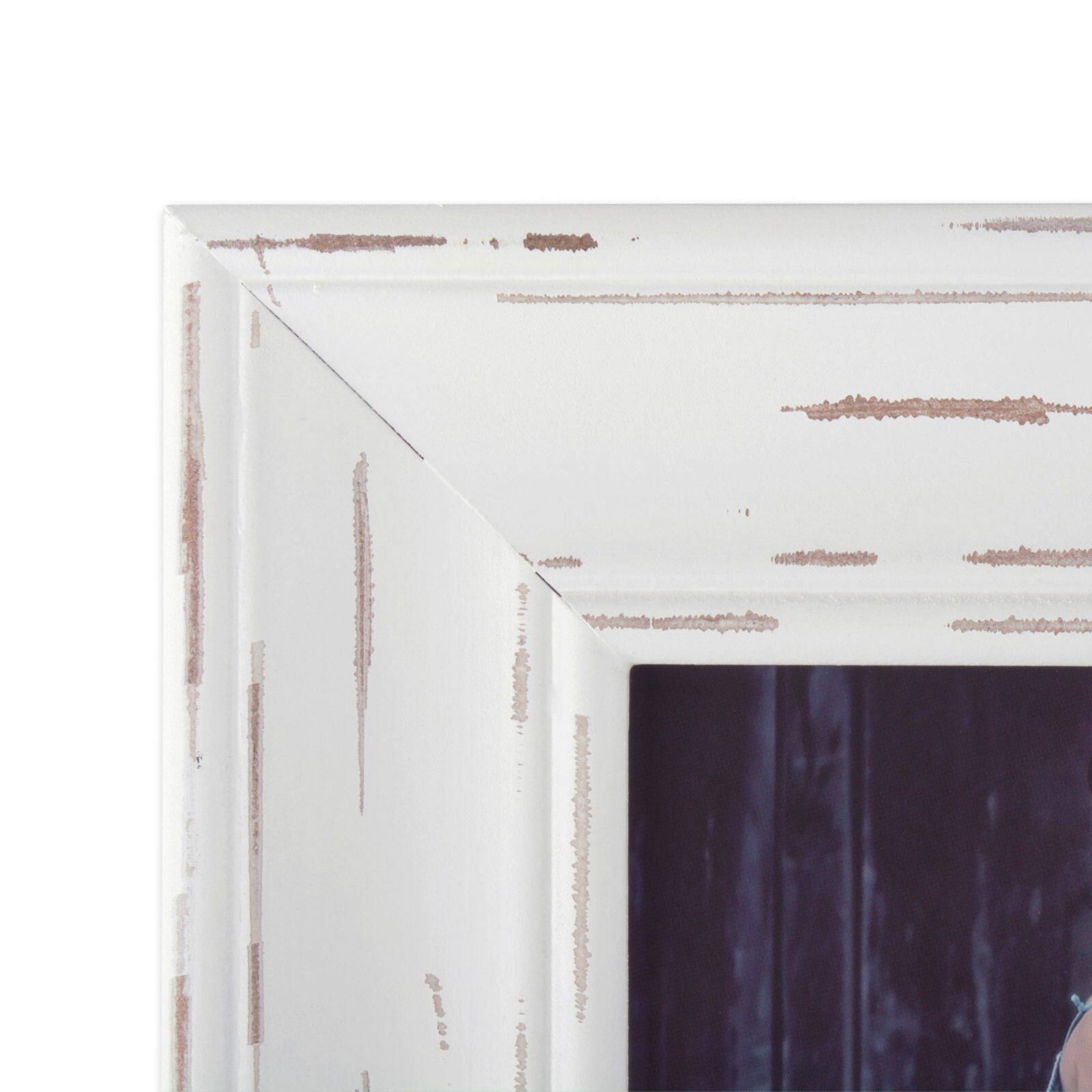 DII® White Distressed 4" x 6" Picture Frame