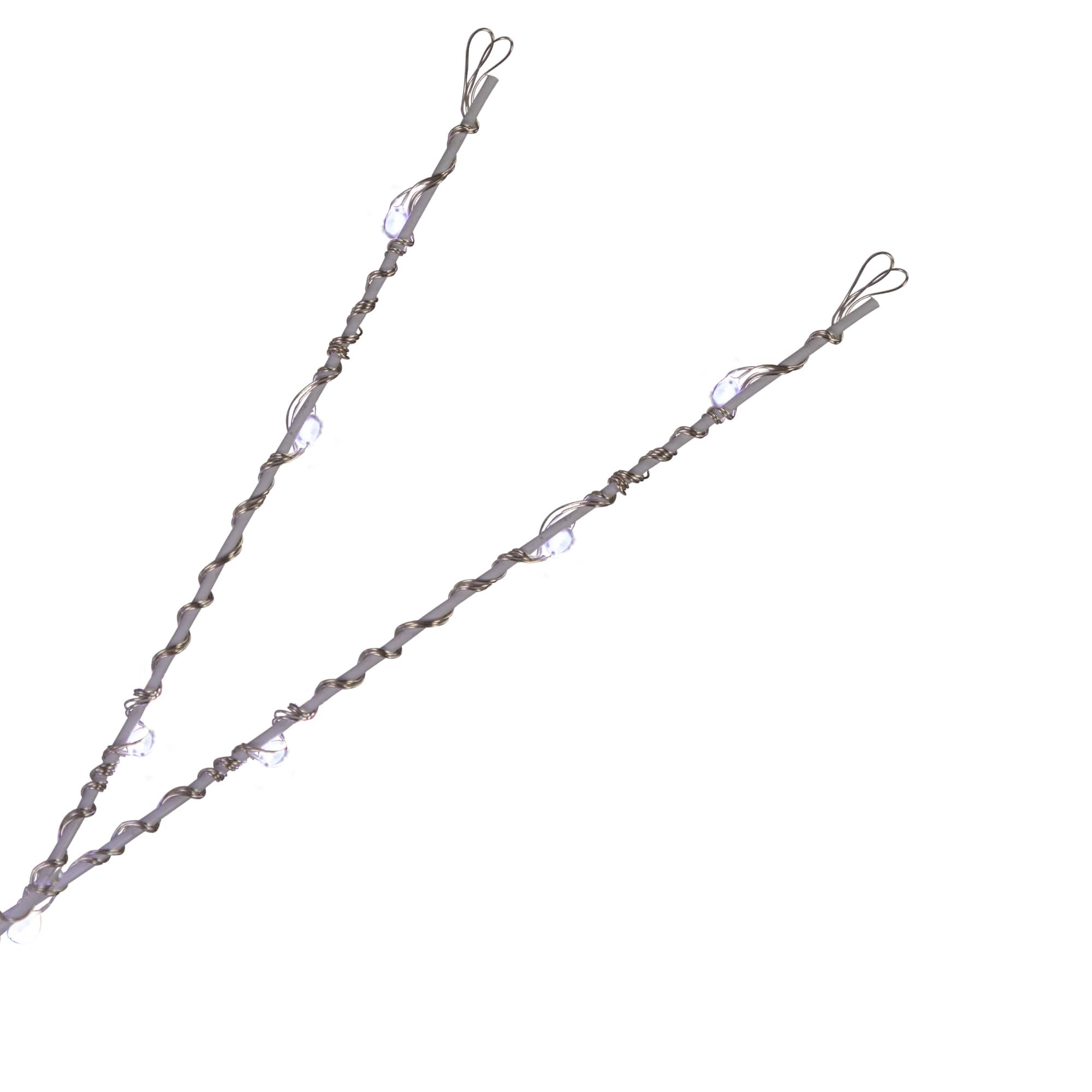4ft. Pre-Lit White Birch Twig Artificial Christmas Tree, Pure White LED Lights