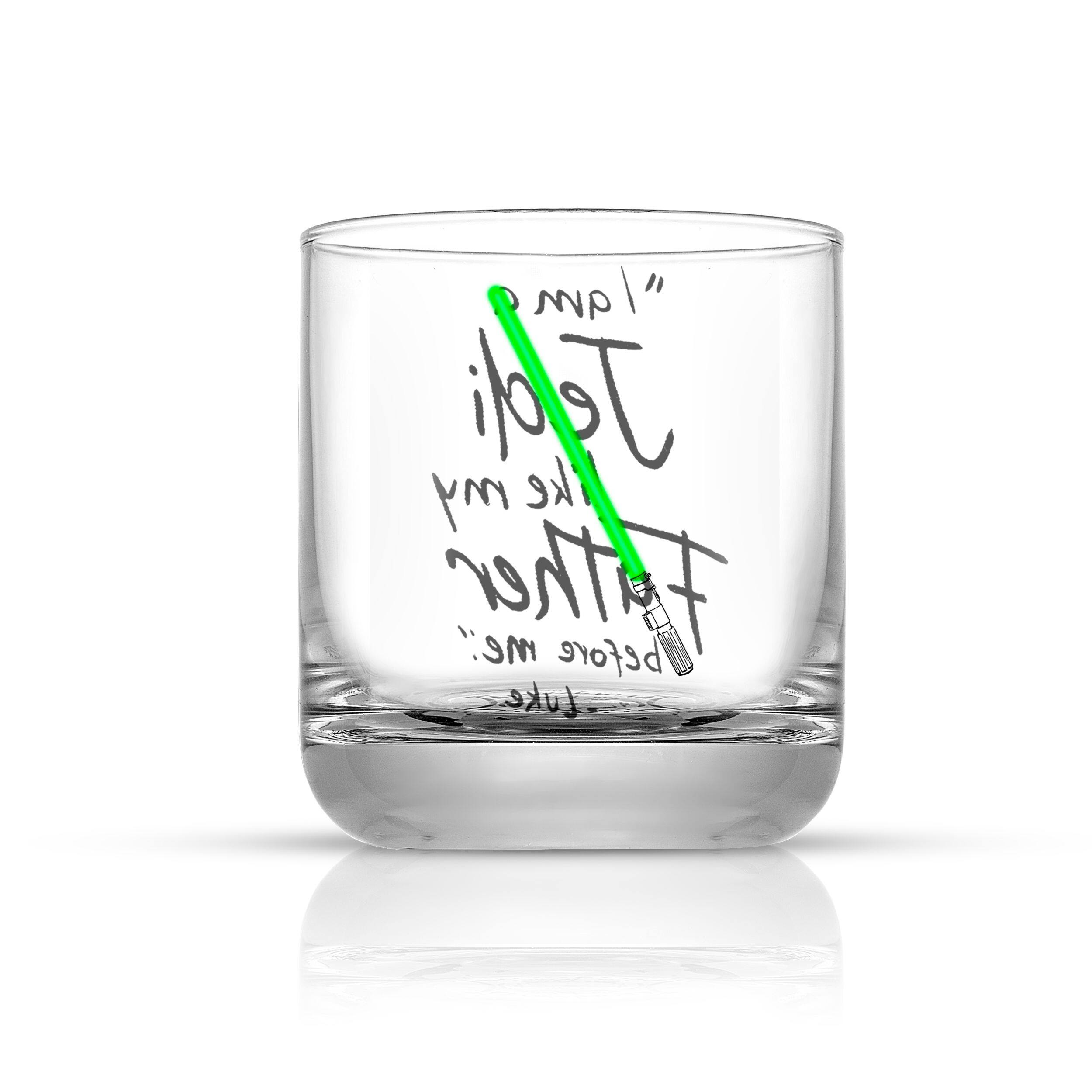 JoyJolt® Star Wars™ 10oz. New Hope Luke Skywalker Green Lightsaber Short Drinking Glass, 2ct.