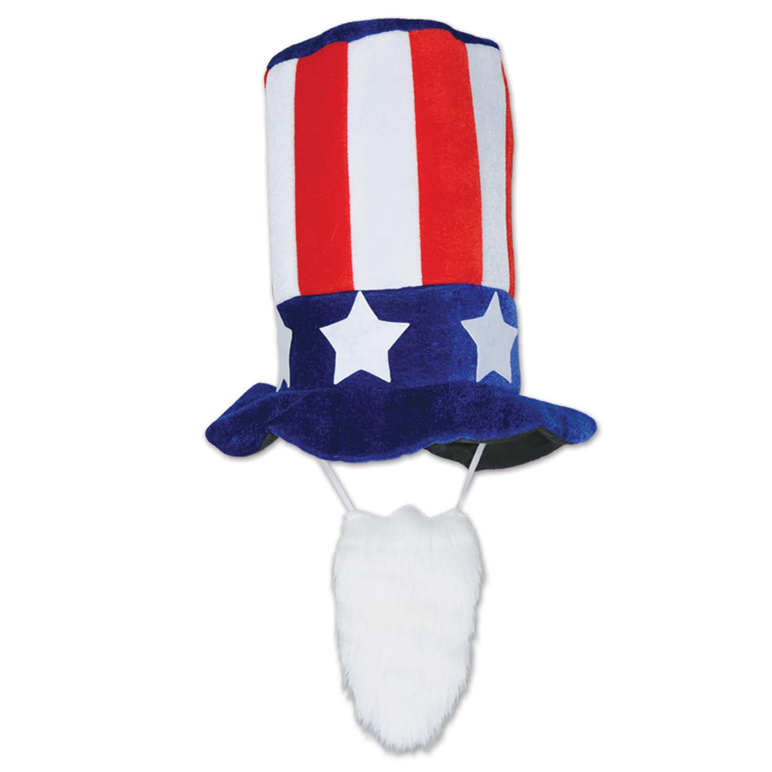 Beistle Adult Patriotic Plush Hat with Beard