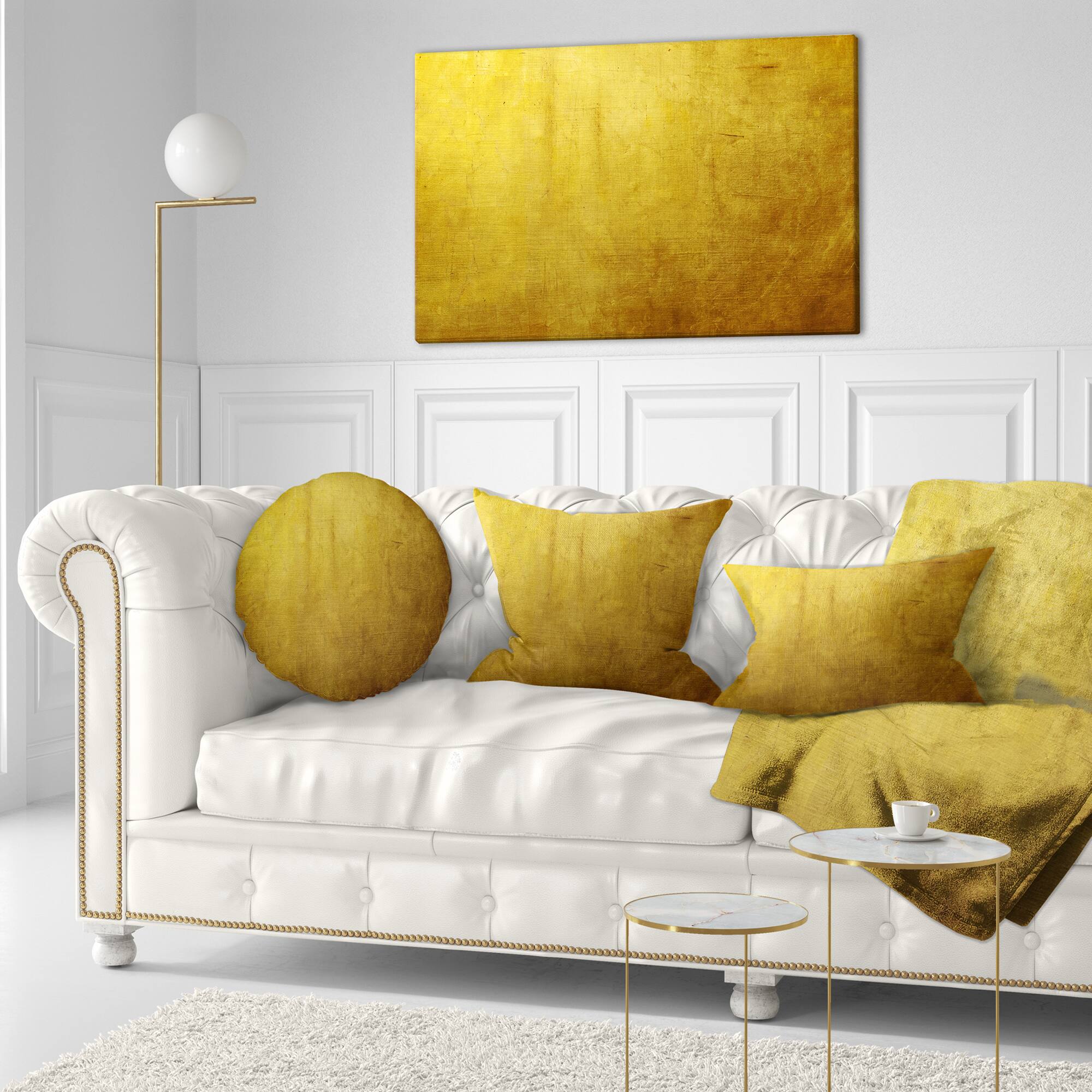 Designart - Gold Texture - Abstract Canvas art print