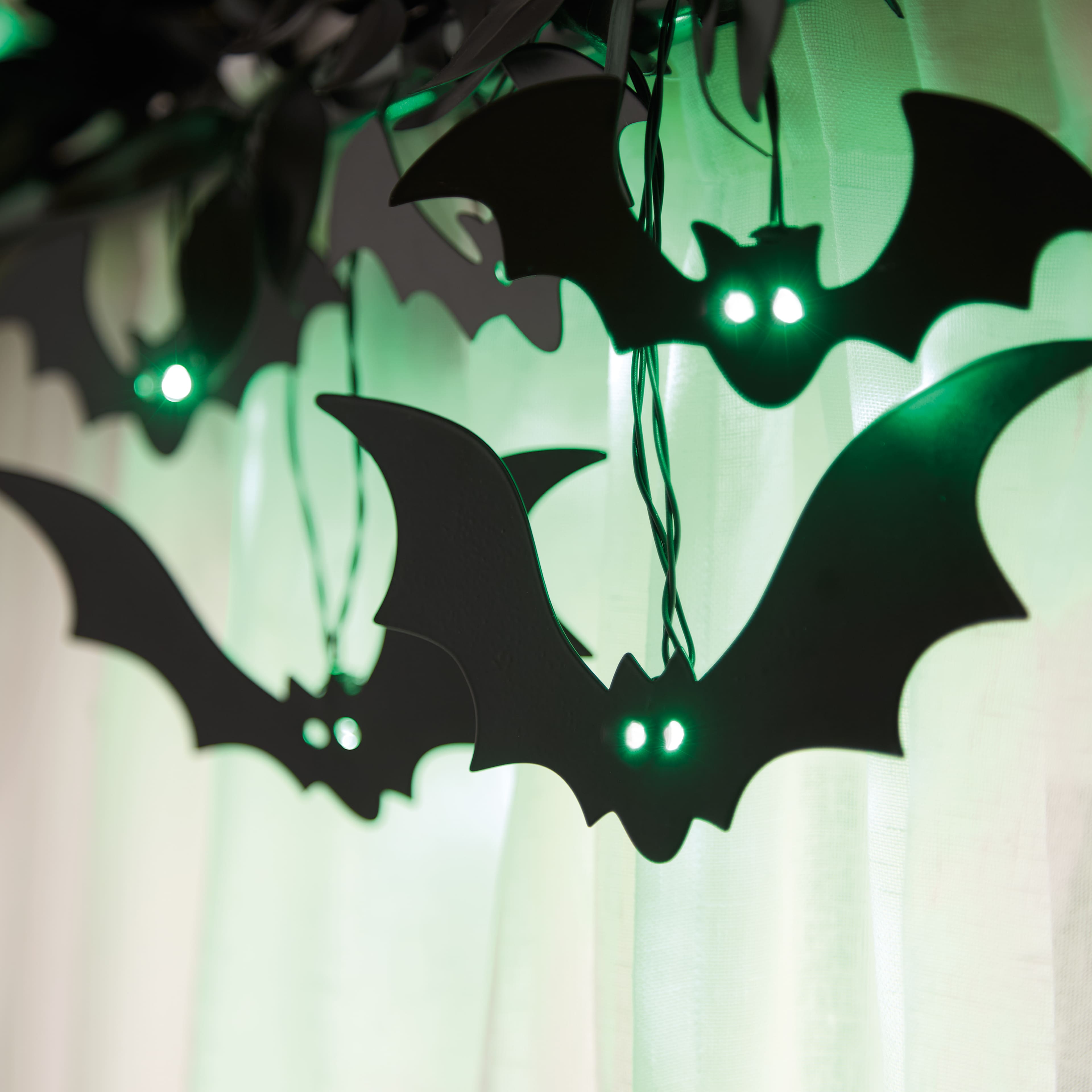 10ct. Bats with Green LED String Lights by Ashland®