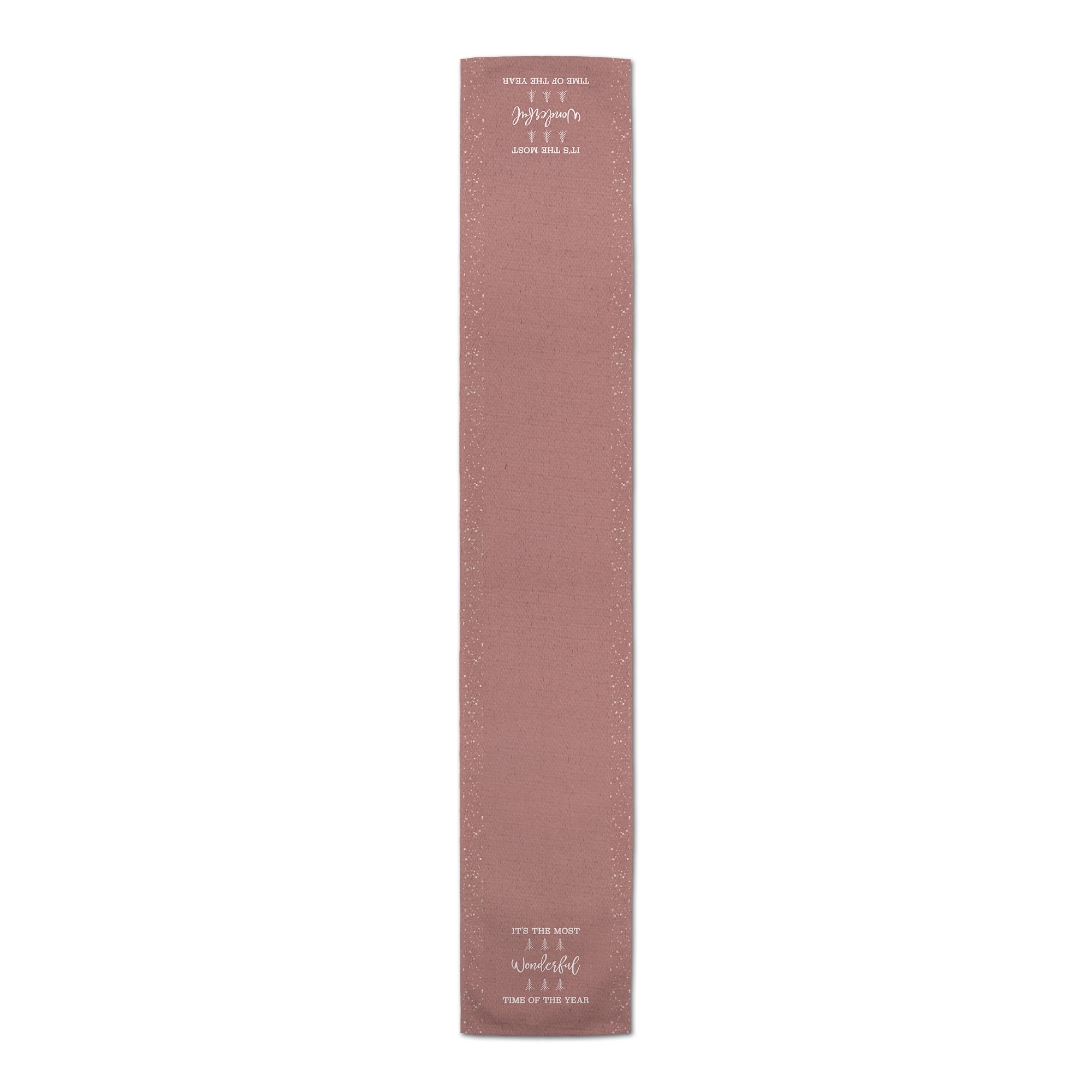 It's the Most Wonderful Time of the Year Red 16" x 90" Cotton Twill Runner