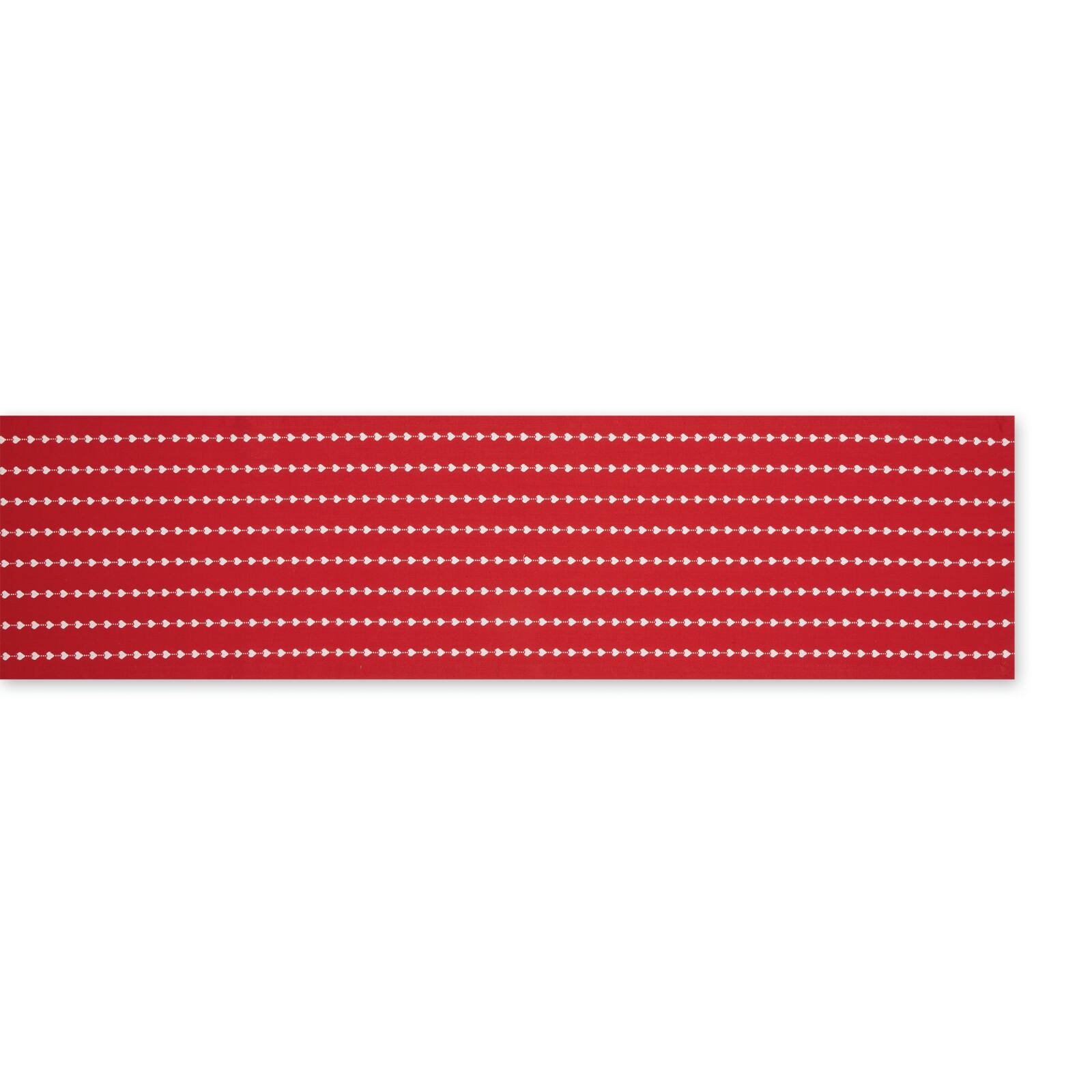 DII® 108" White Hearts Dobby Table Runner
