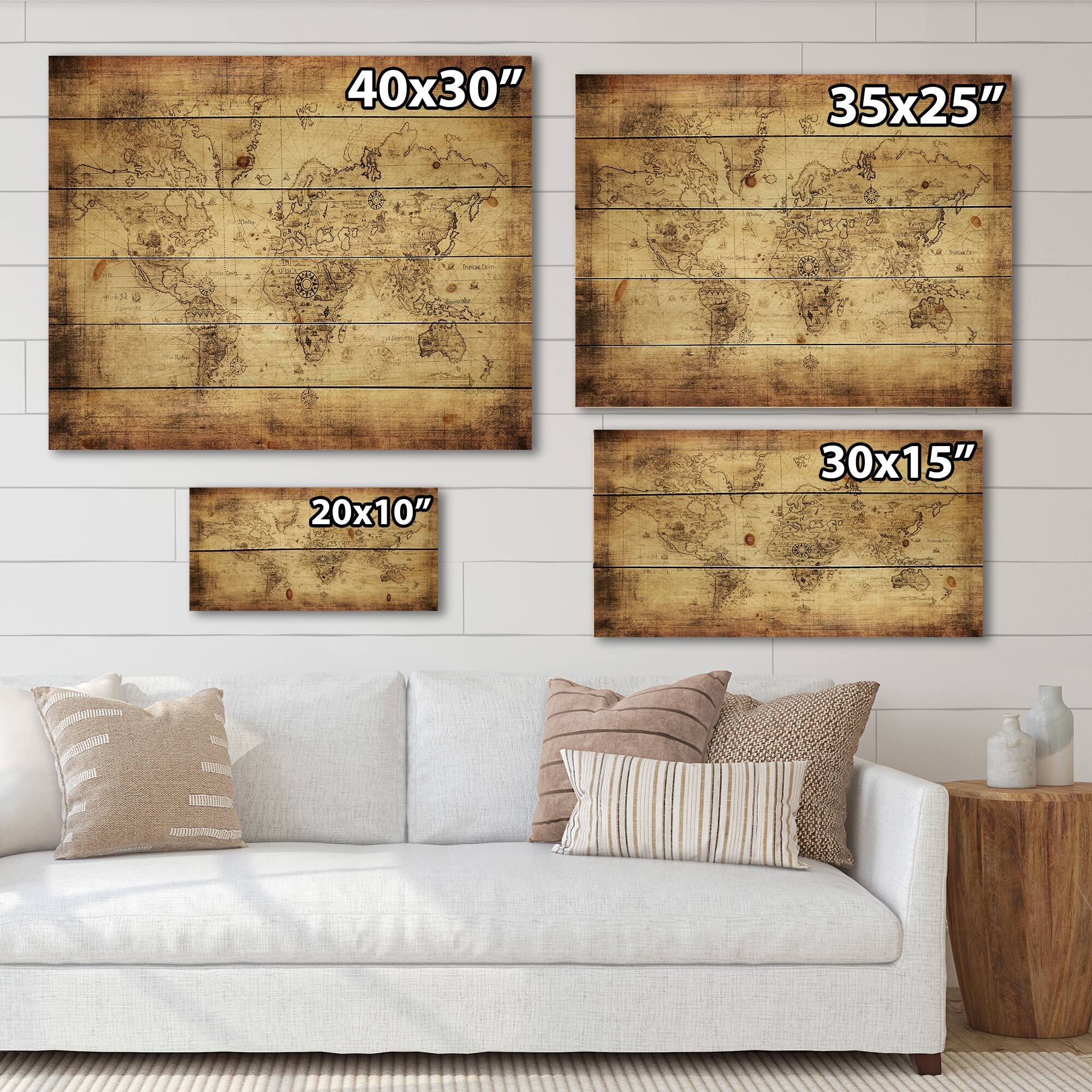 Designart - Ancient Map of The World IV