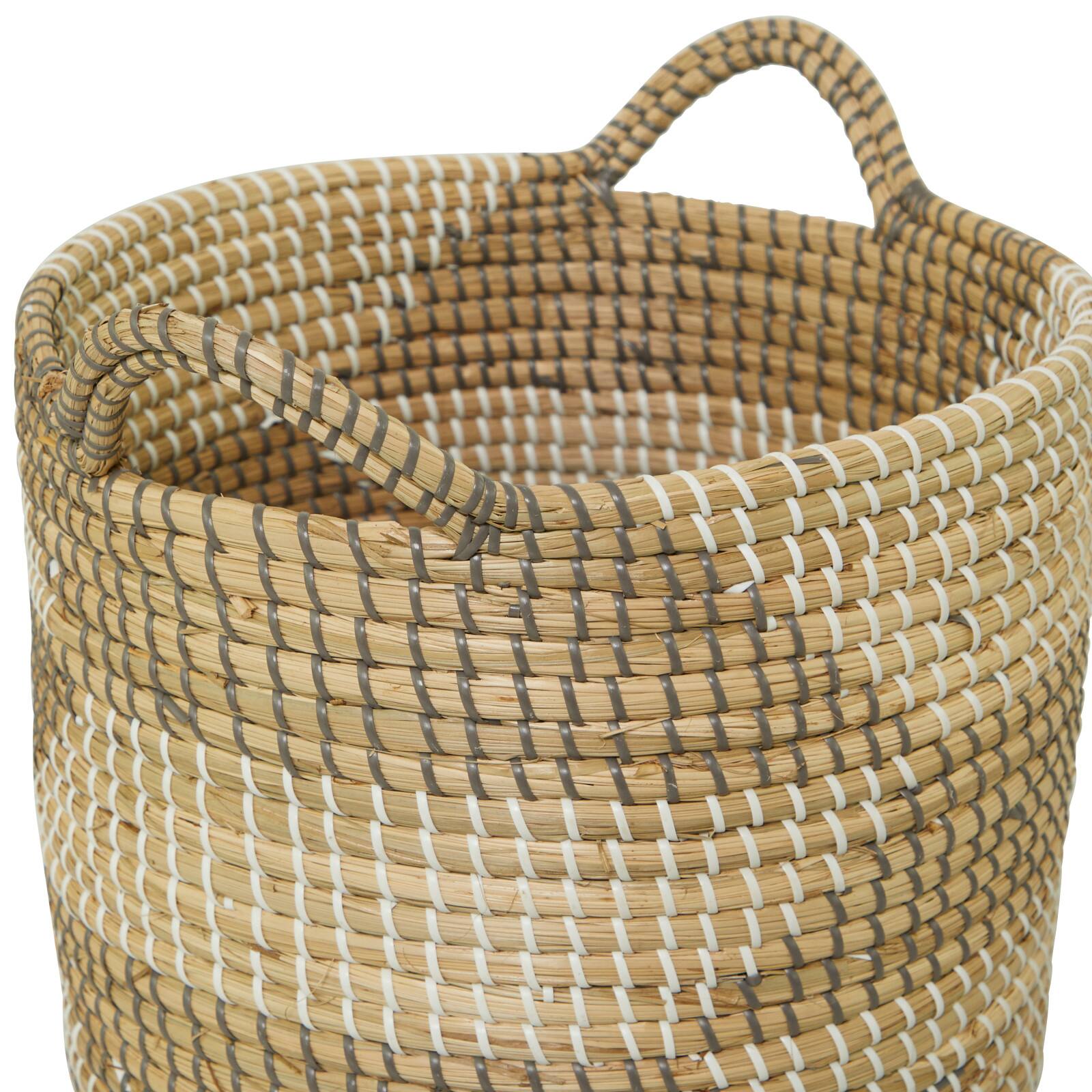 Brown Seagrass Bohemian Storage Baskets, 3ct.