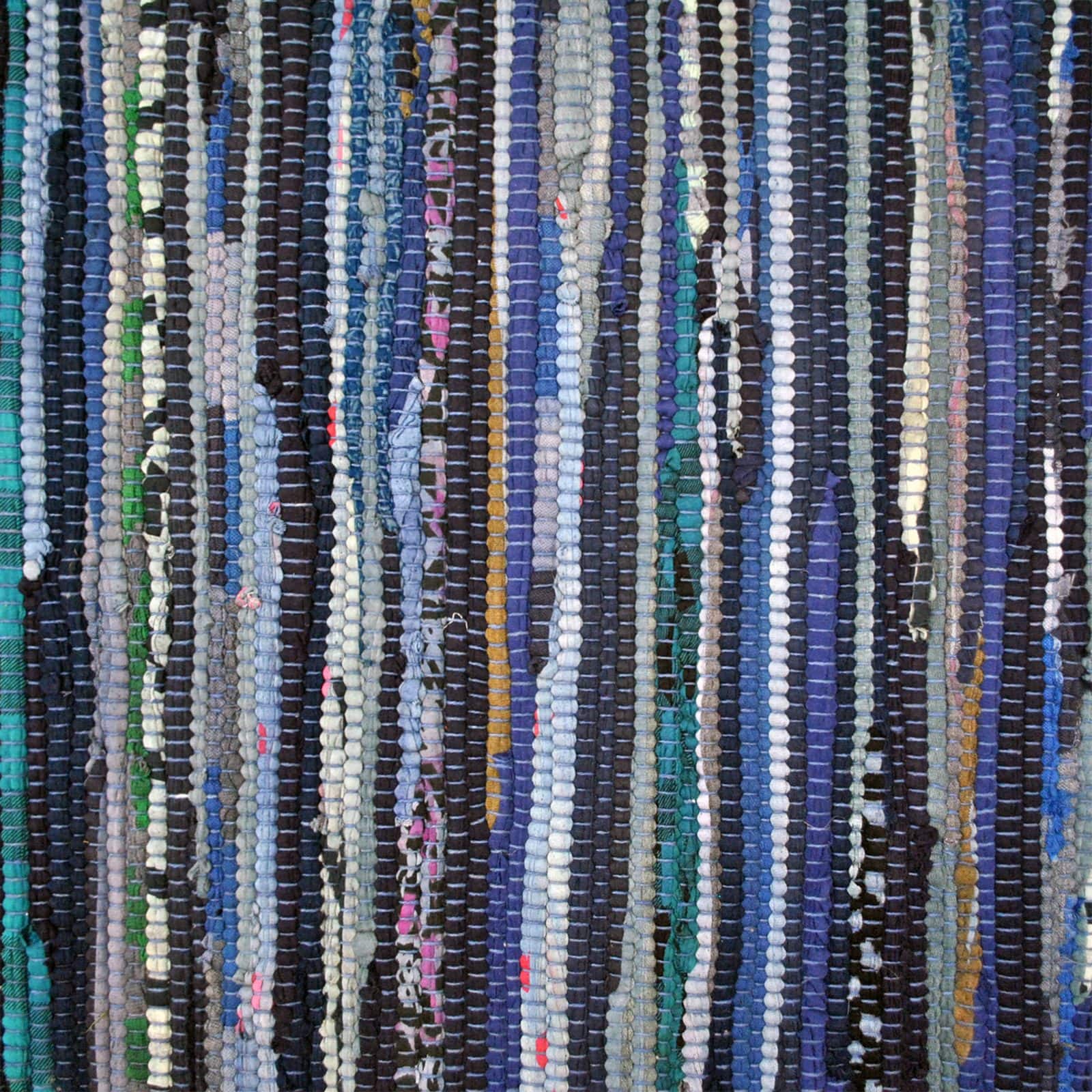 DII® Multi Nautical Blue Rag Rug, 2.25ft. x 6ft.