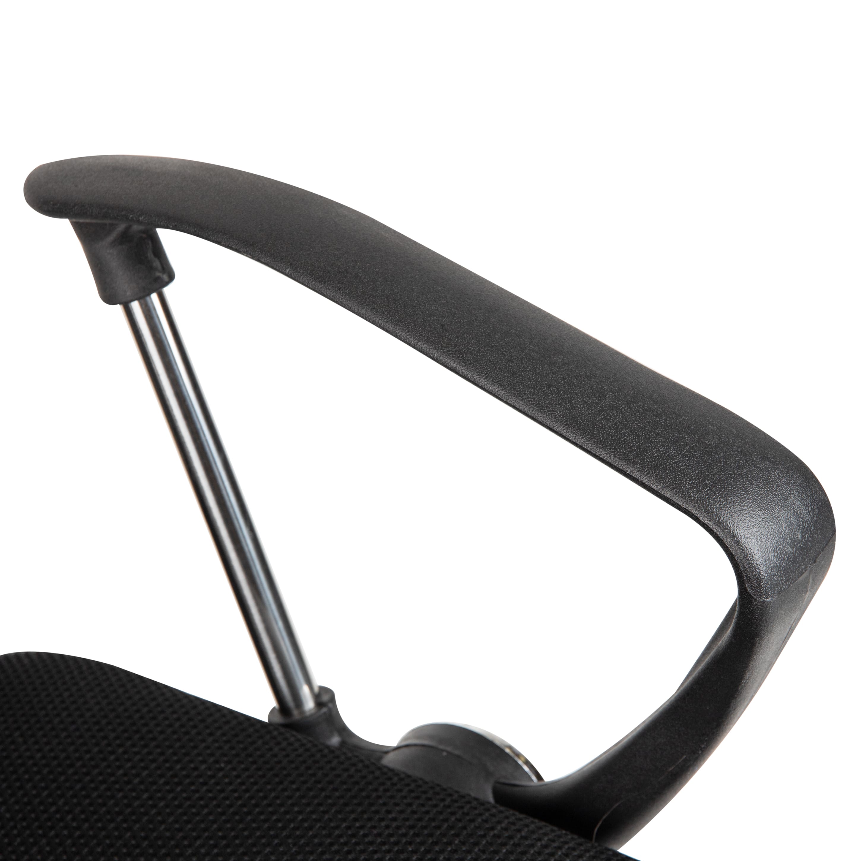 Mind Reader Office Chair with Wheels, Height Adjustable, Desk Chair, Office, 25.5"L x 21"W x 42.5-47"H, Black