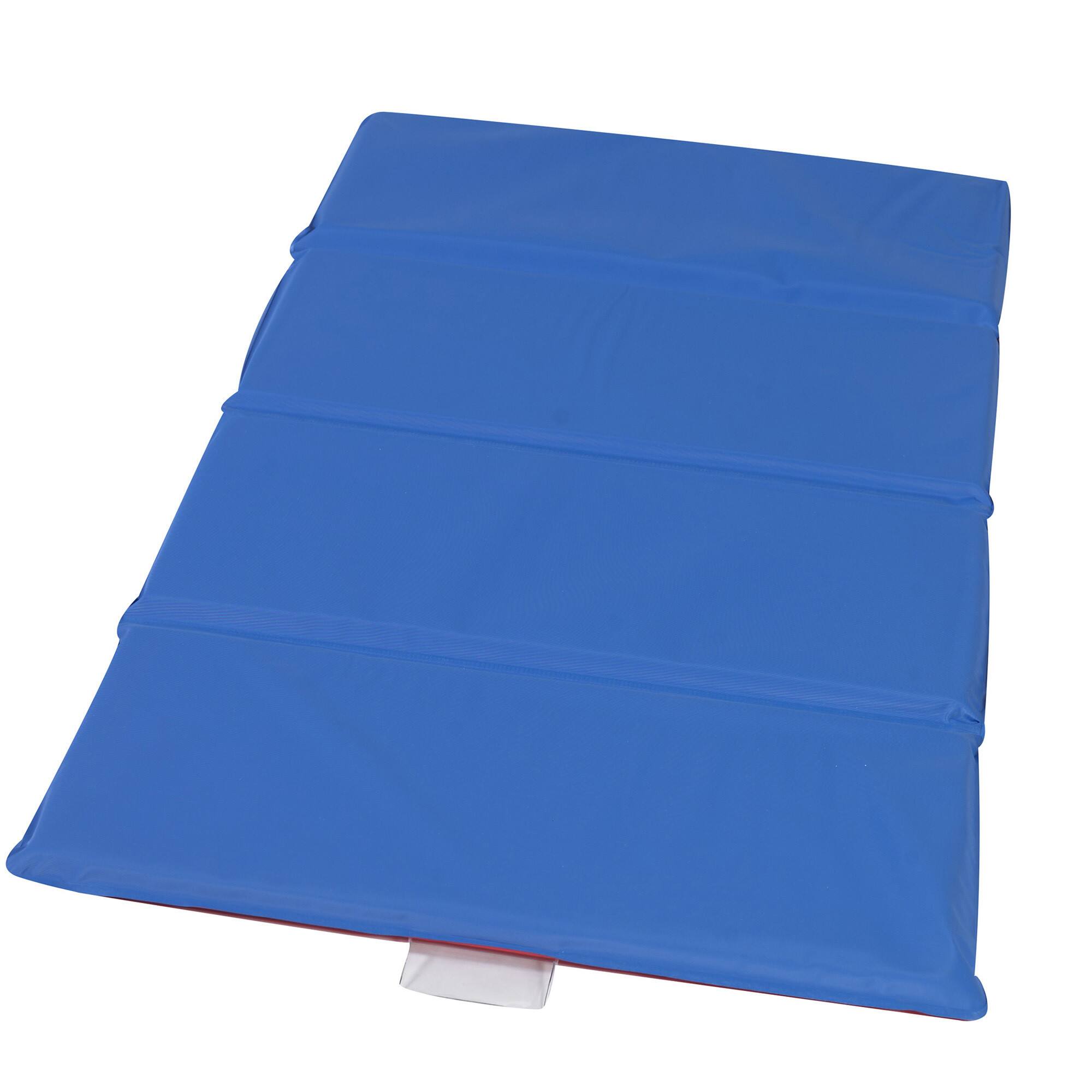 Children's Factory Red & Blue 4 Section Folding Rest Nap Mat