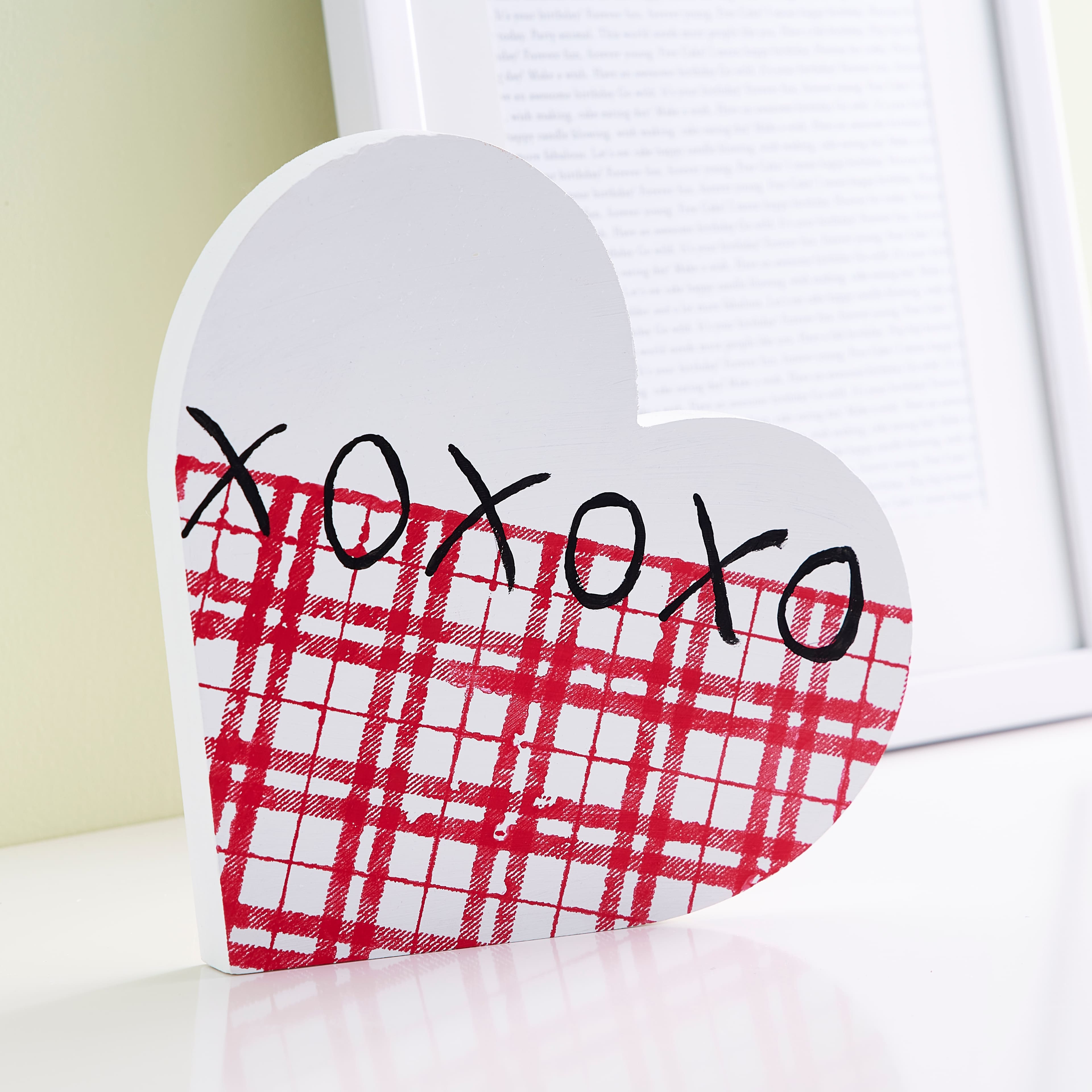 8 Pack: 9" Heart Wood Plaque by Make Market®