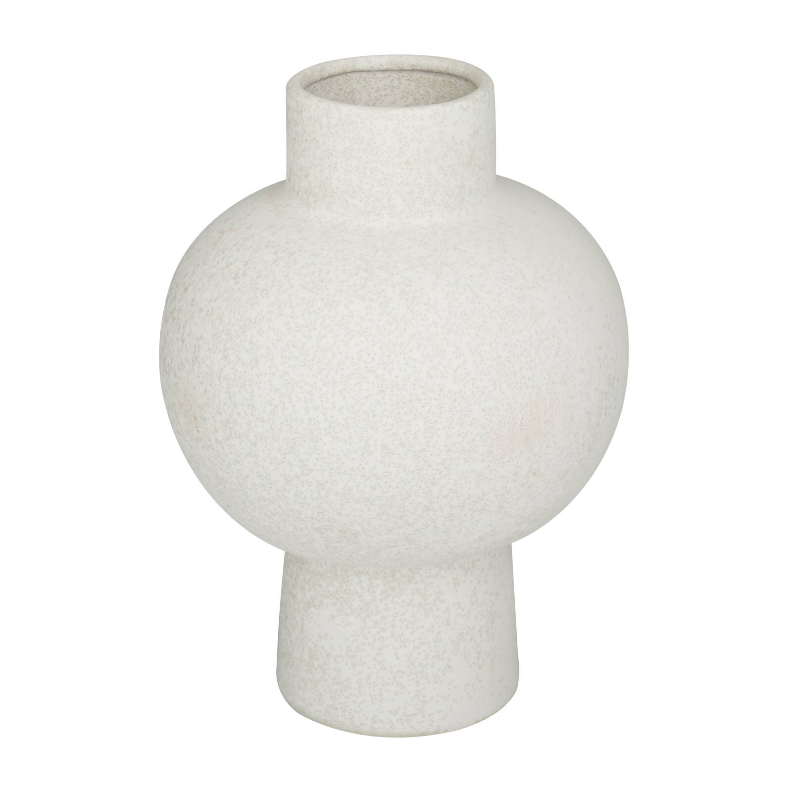 CosmoLiving by Cosmopolitan White Ceramic Modern Vase, 8" x 12"