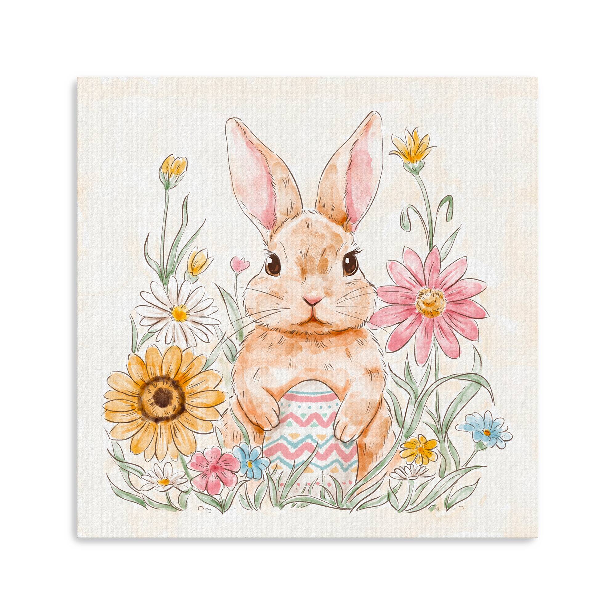 Lumaprints Garden Bunny Canvas Giclée Art