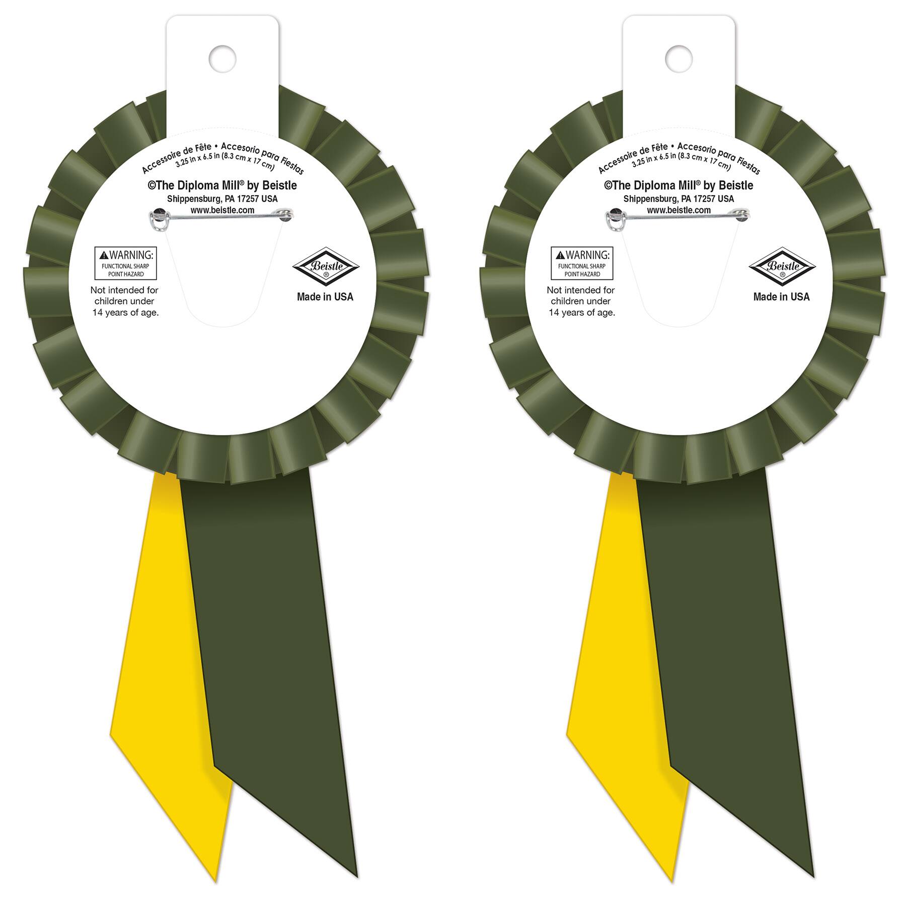 Beistle 6.5" Camouflage Support Our Troops Rosettes, 2ct.