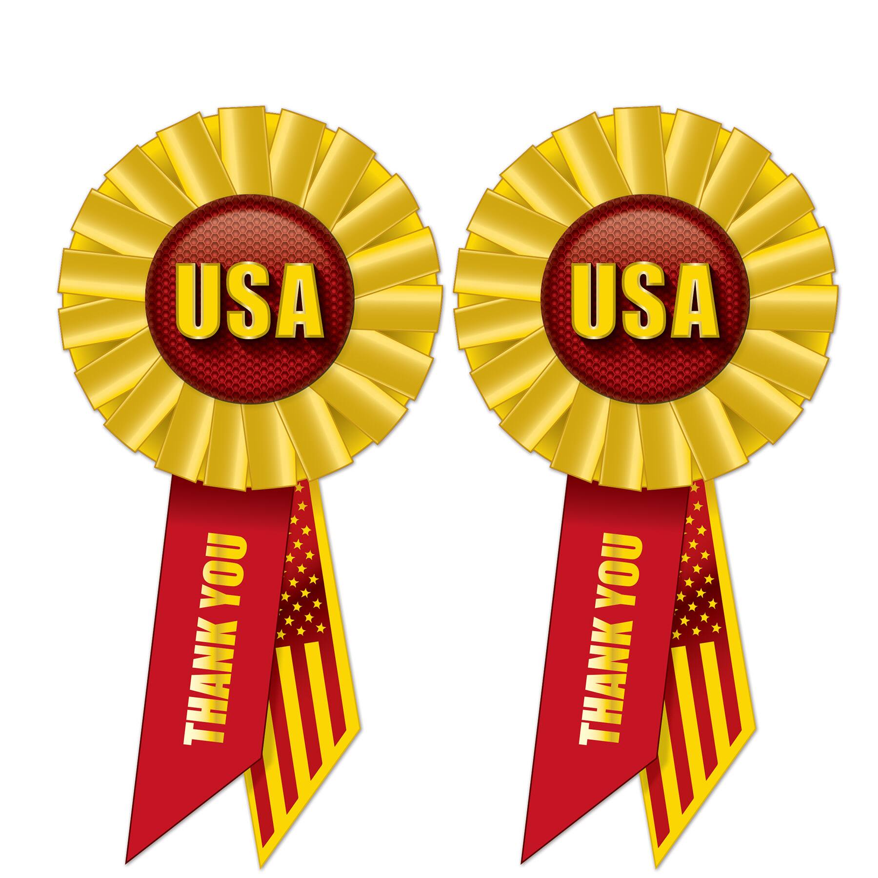Beistle 6.5" Patriotic USA Rosettes
