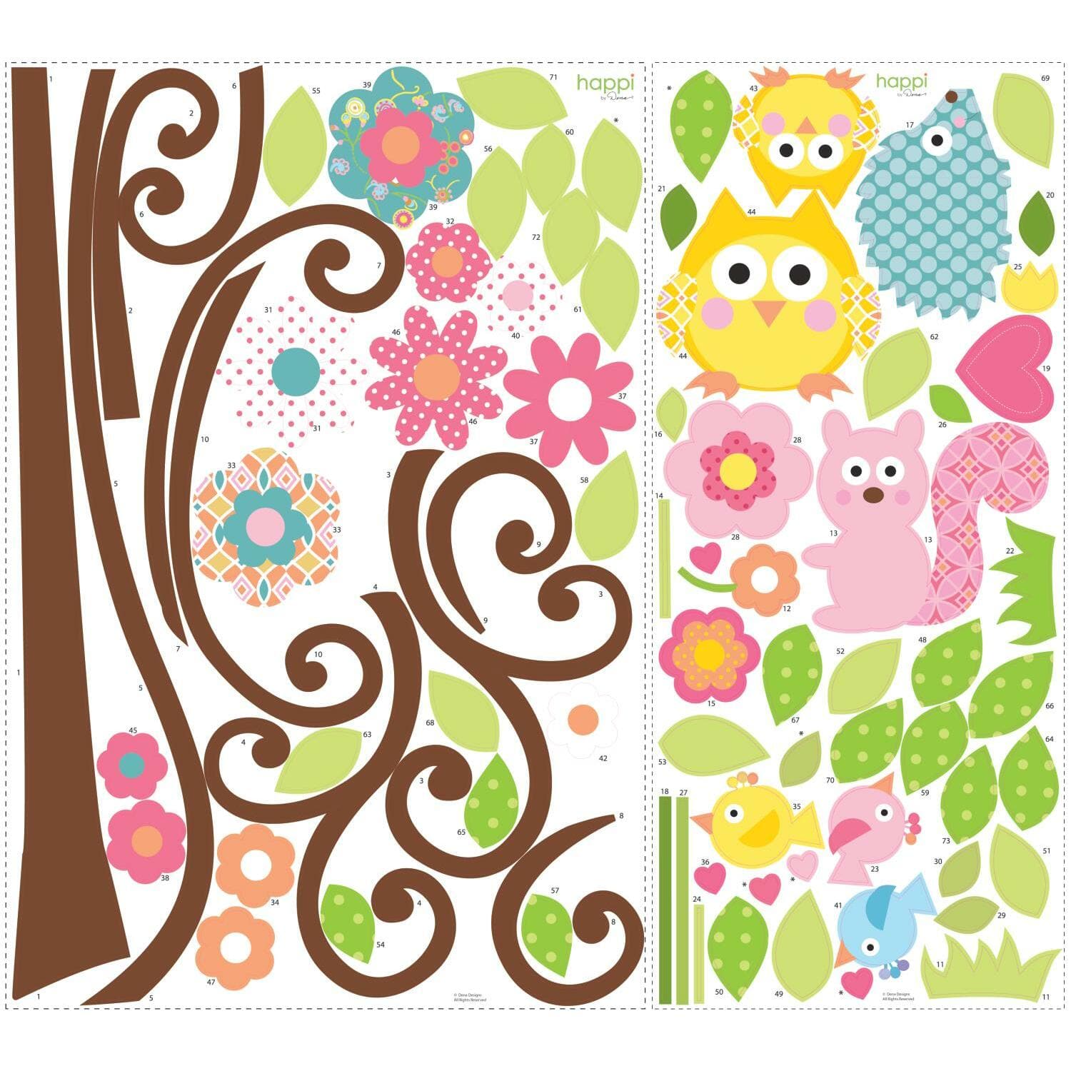 RoomMates Scroll Tree Peel & Stick Wall Decals