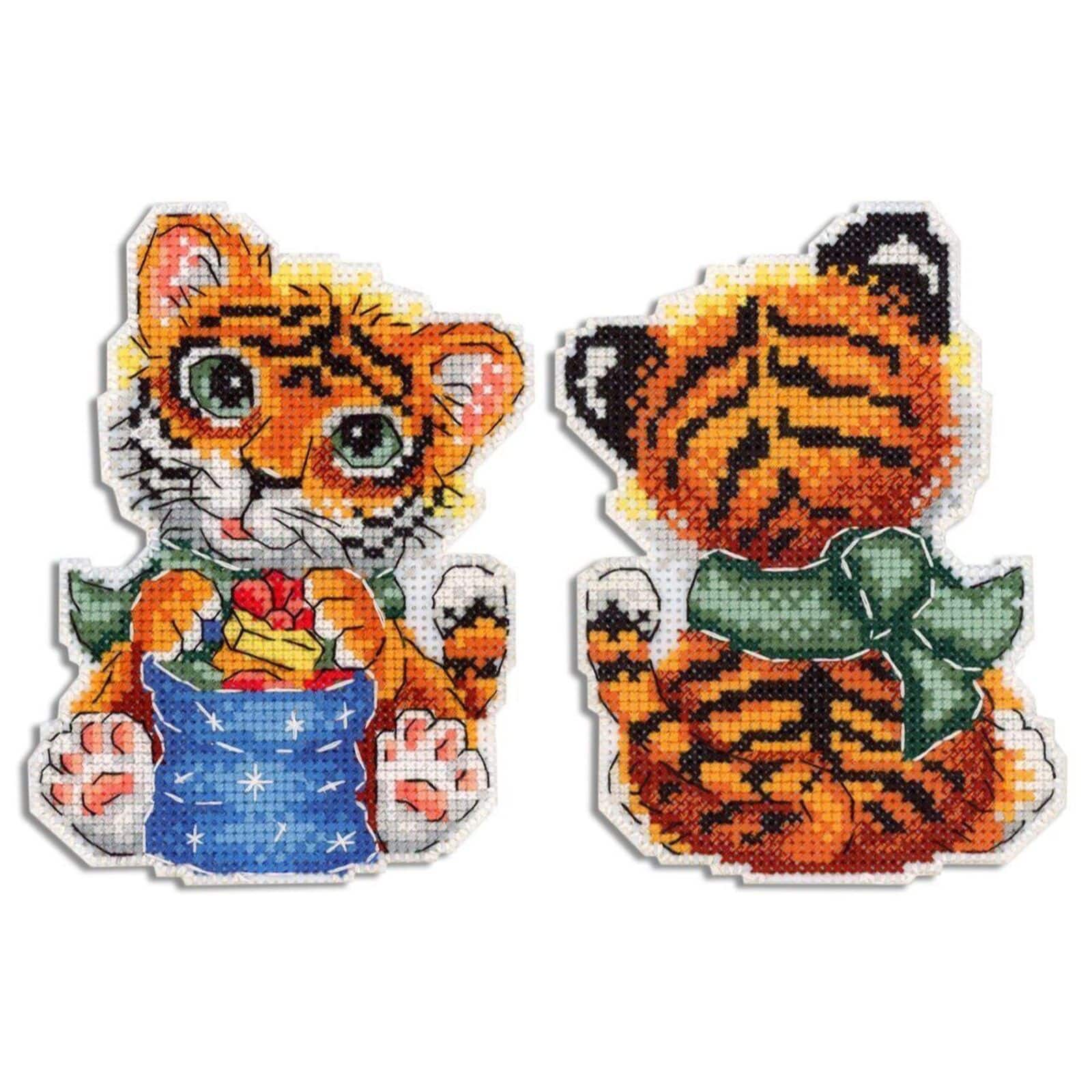MP Studia Gnome And Cradle. Magnets Plastic Canvas Plastic Canvas Counted Cross Stitch Kit