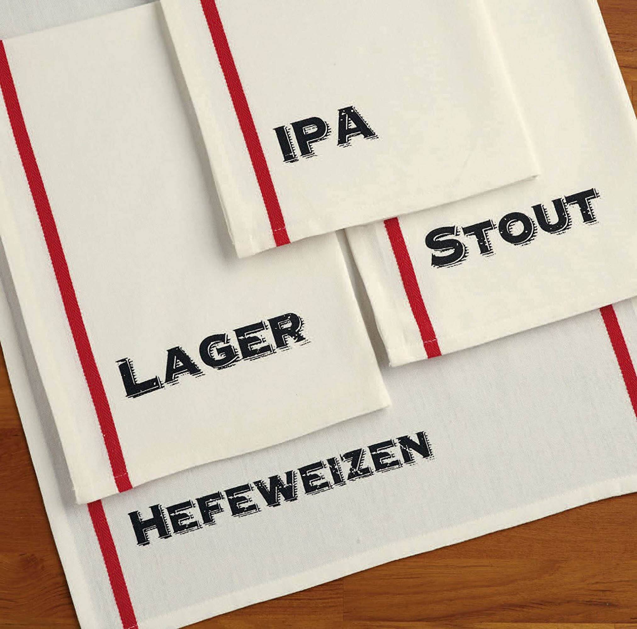 DII® Assorted Beer Pub Print Dishtowel (Set of 4)