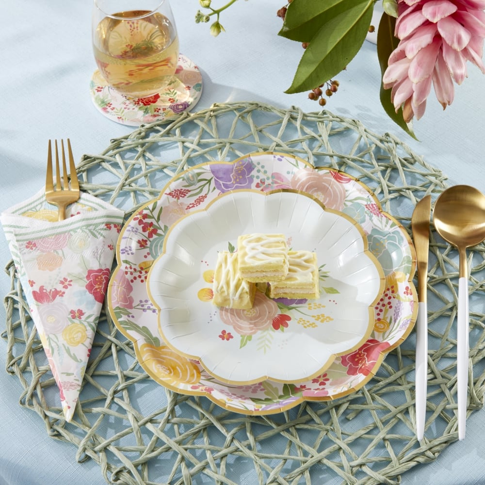 Kate Aspen® 9'' Garden Blooms Premium Paper Plates, 16ct.