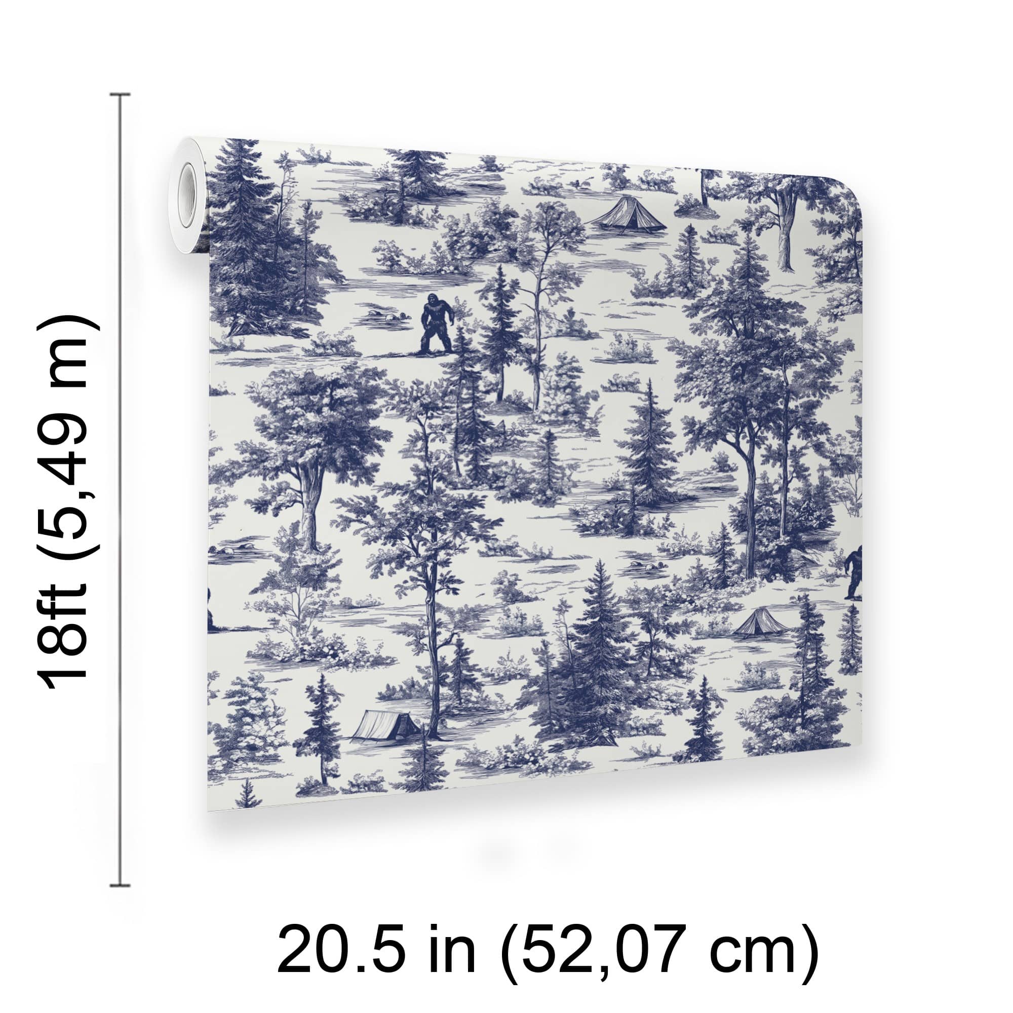Designs Direct Bigfoot Novelty Toile Peel & Stick Wallpaper