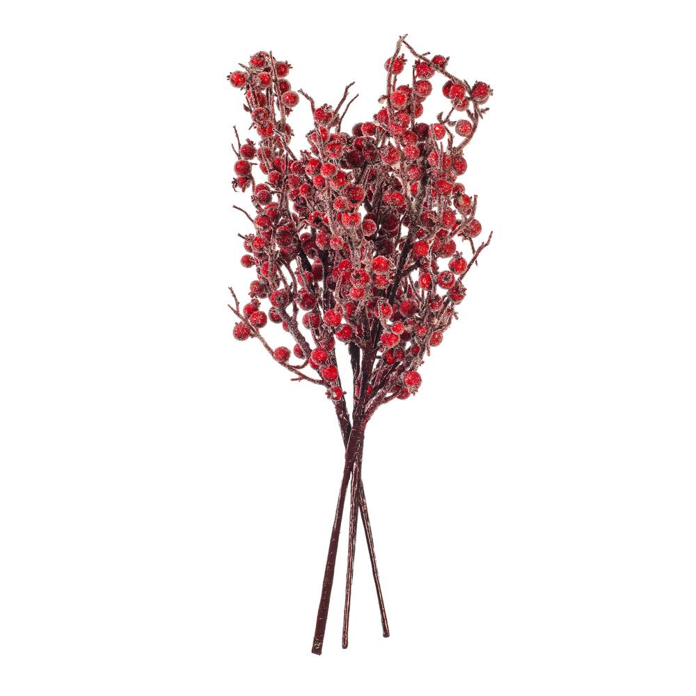 Vickerman 24" Red Artificial Winter Icy Berry Sprays, 2ct. | Michaels®