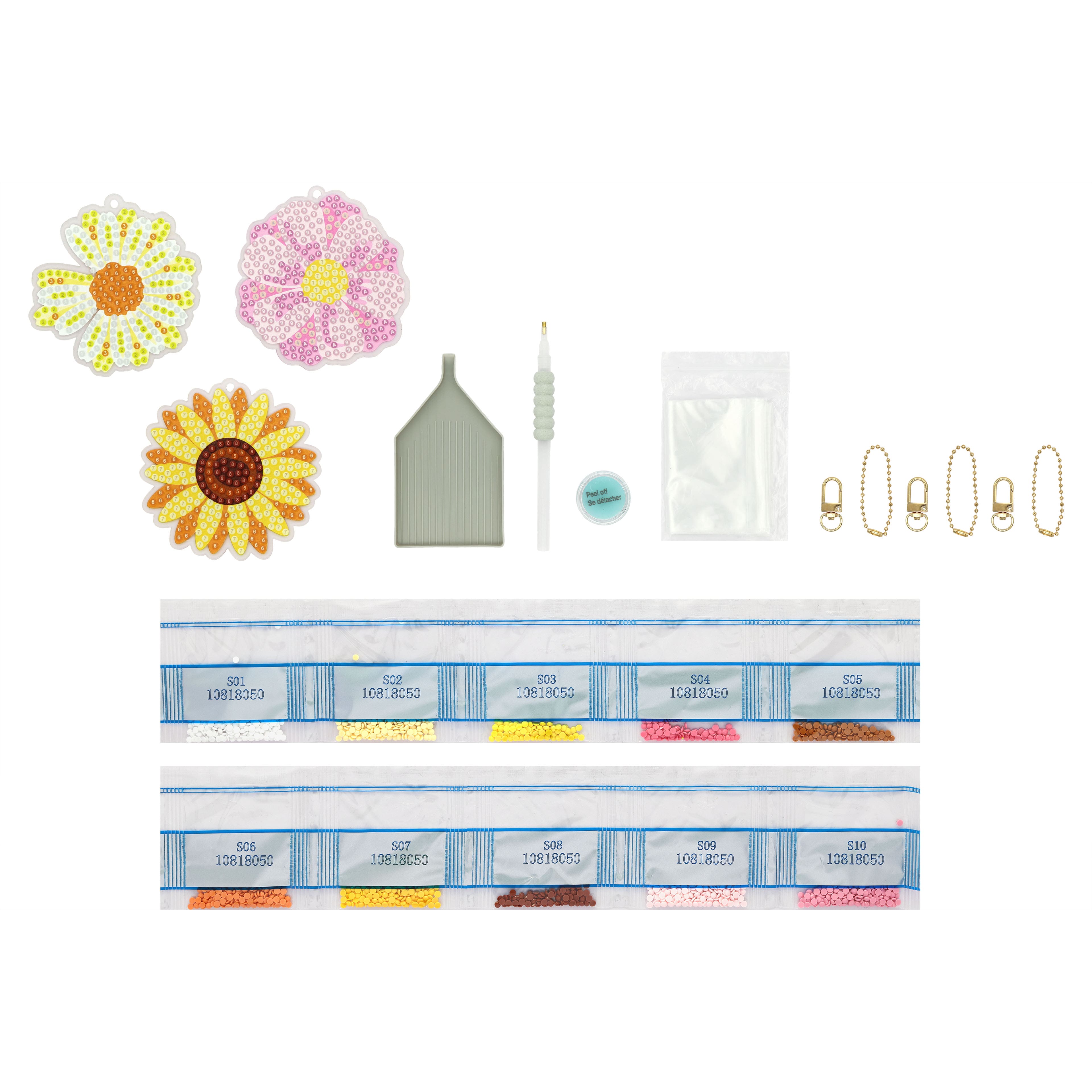Flowers Diamond Art Keychain Kit by Make Market®