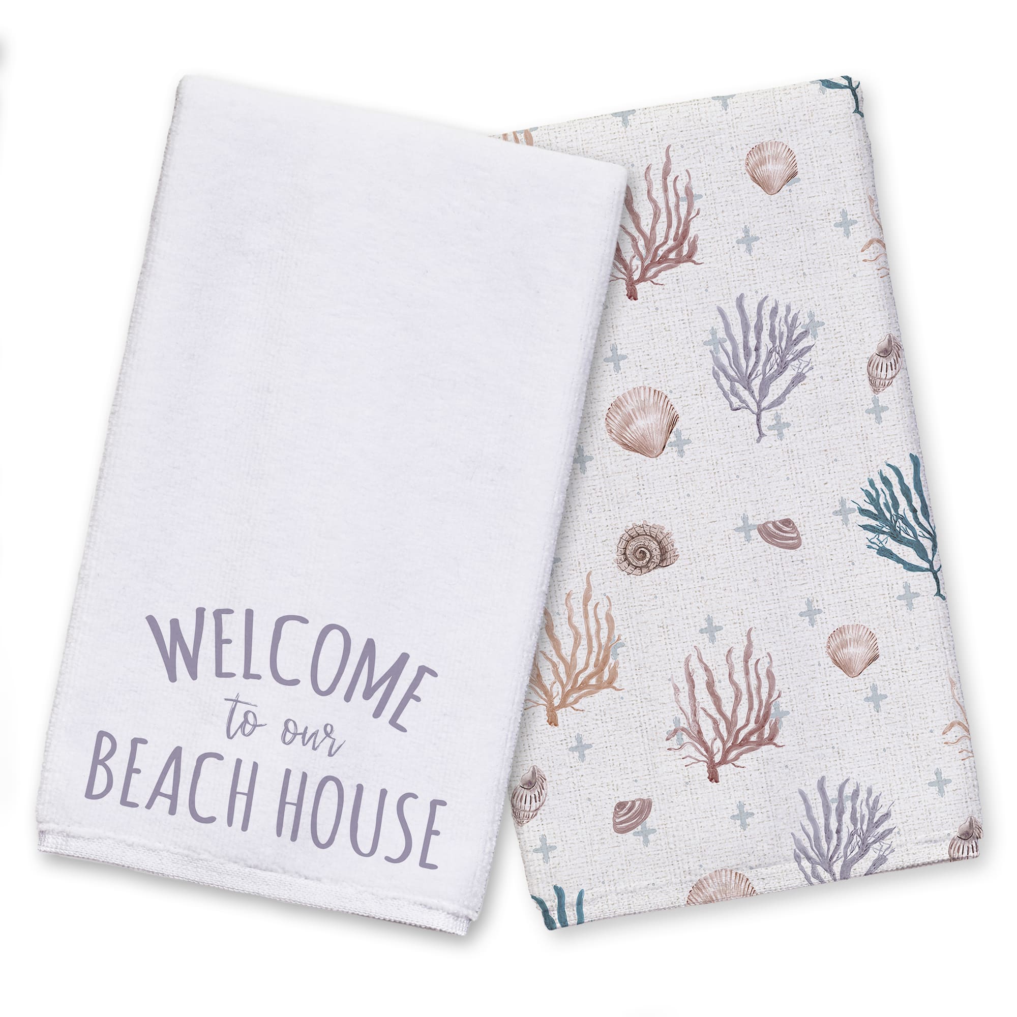 Welcome To The Beach House Tea Towel Set
