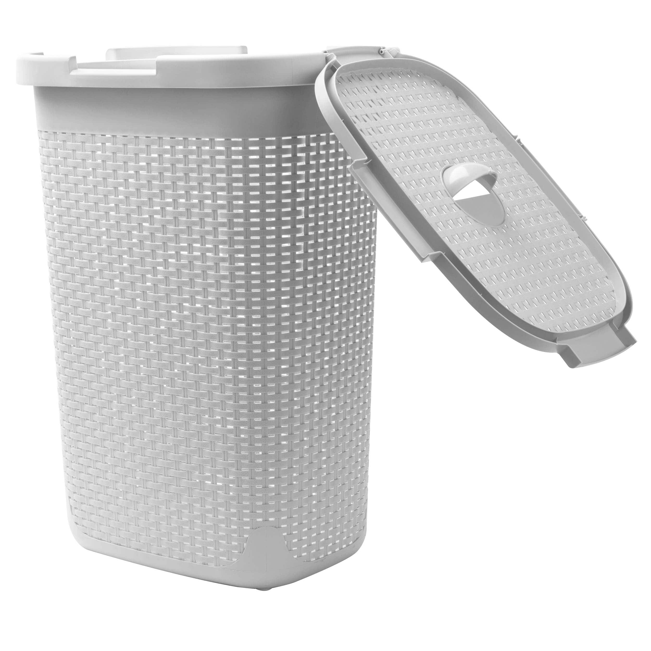 Mind Reader 60L Hamper Laundry Basket with Cutout Handles