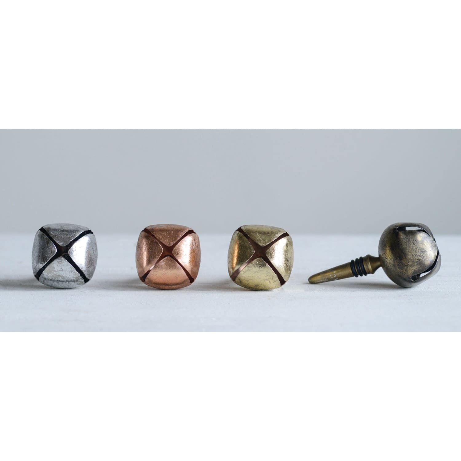 Hello Honey® Metal Bell Bottle Stopper Set