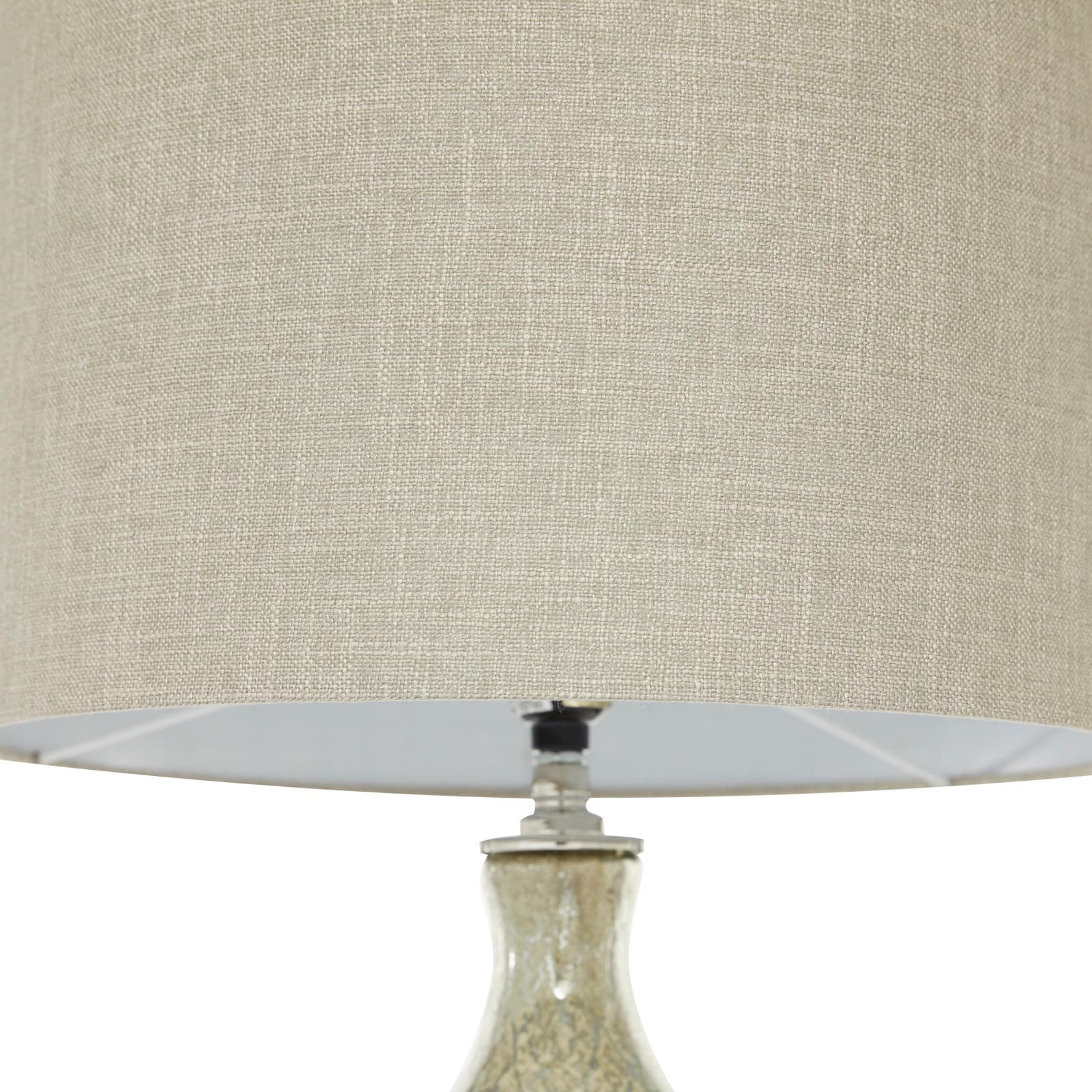 27" Silver Glass Glam Table Lamp