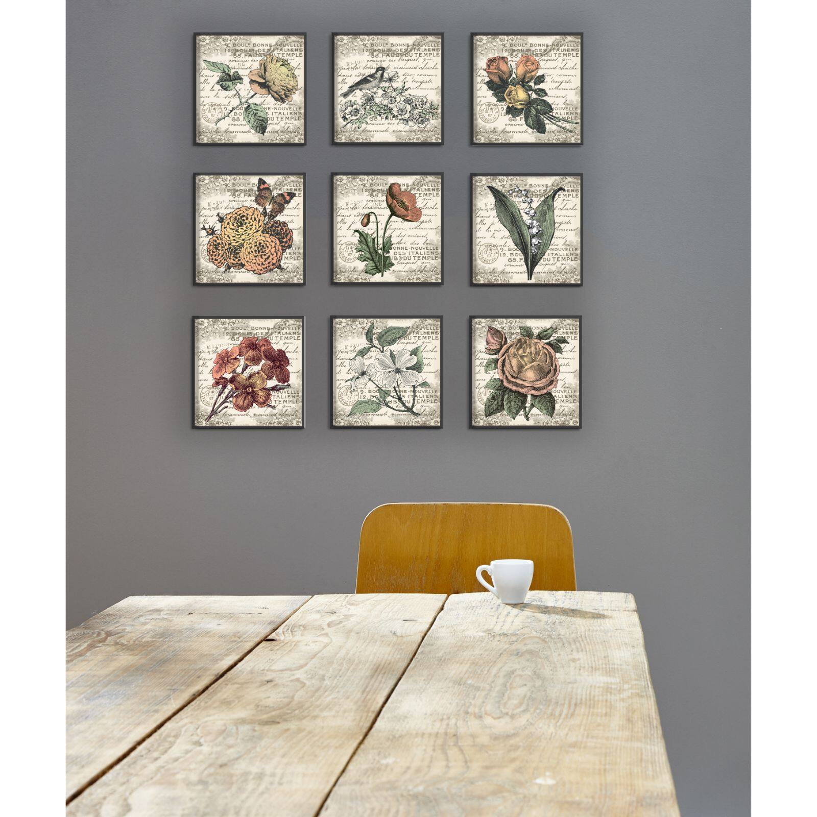 Stupell Industries French Botanical Multi Panel Illustrations