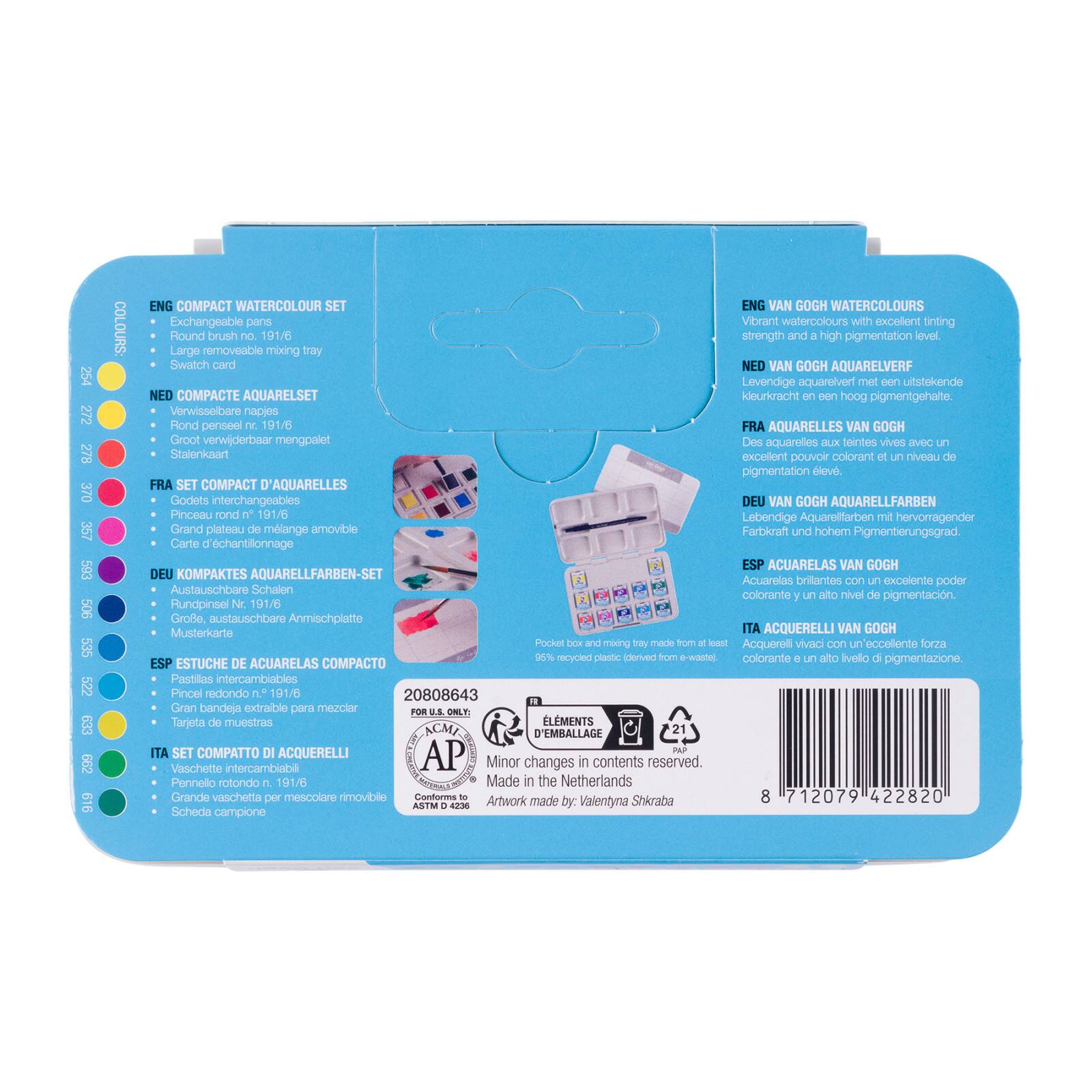 Van Gogh Vibrant Colors Watercolor Pocket Box Set