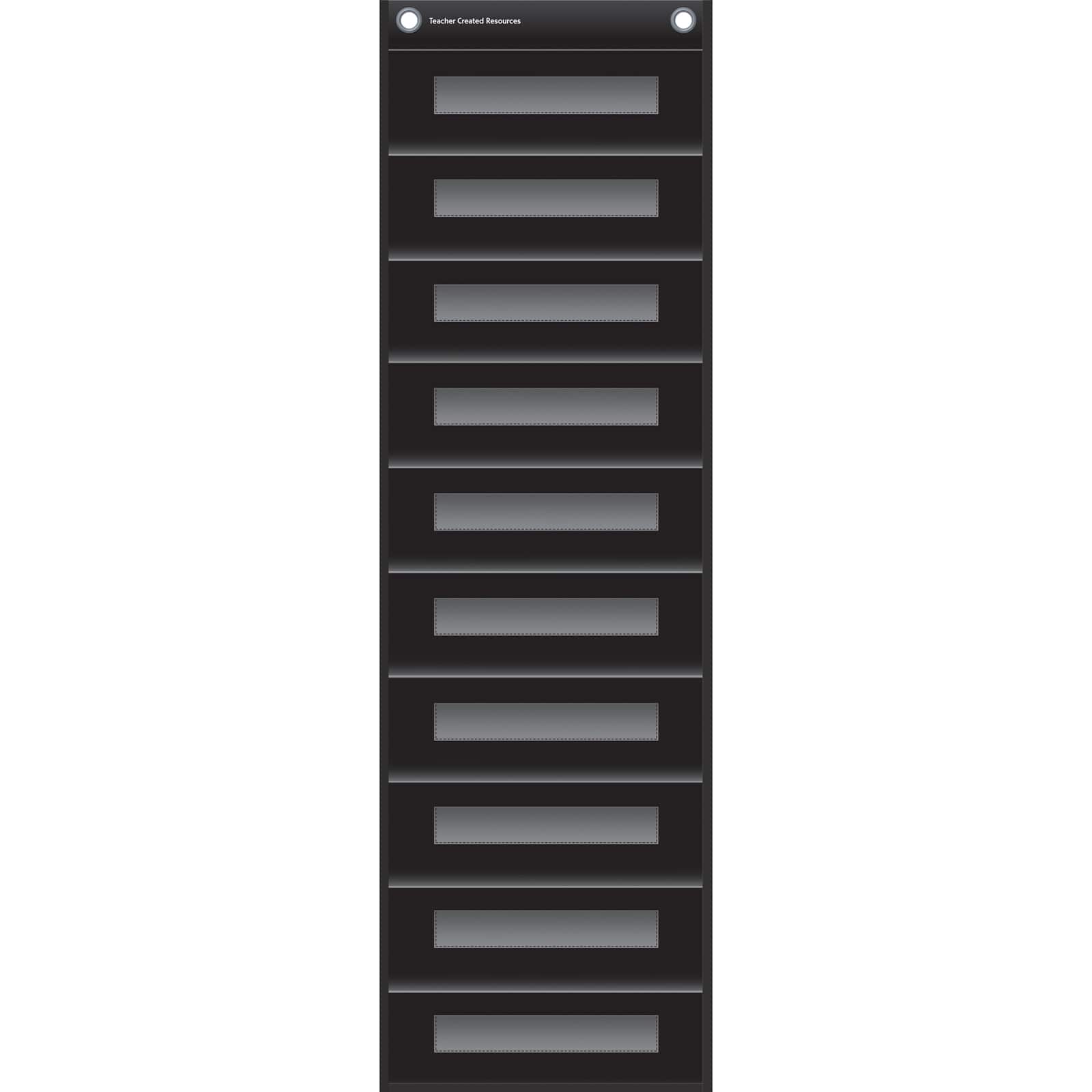 Teacher Created Resources Black 10 Pocket File Storage Pocket Chart | 14" x 58" | Michaels®