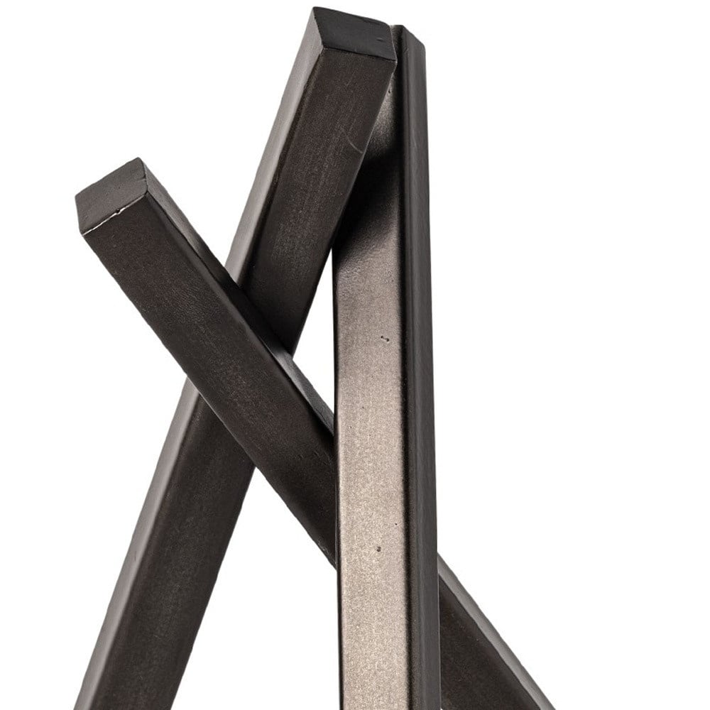 HomeRoots 10" Black Metal Abstract Tabletop Sculpture
