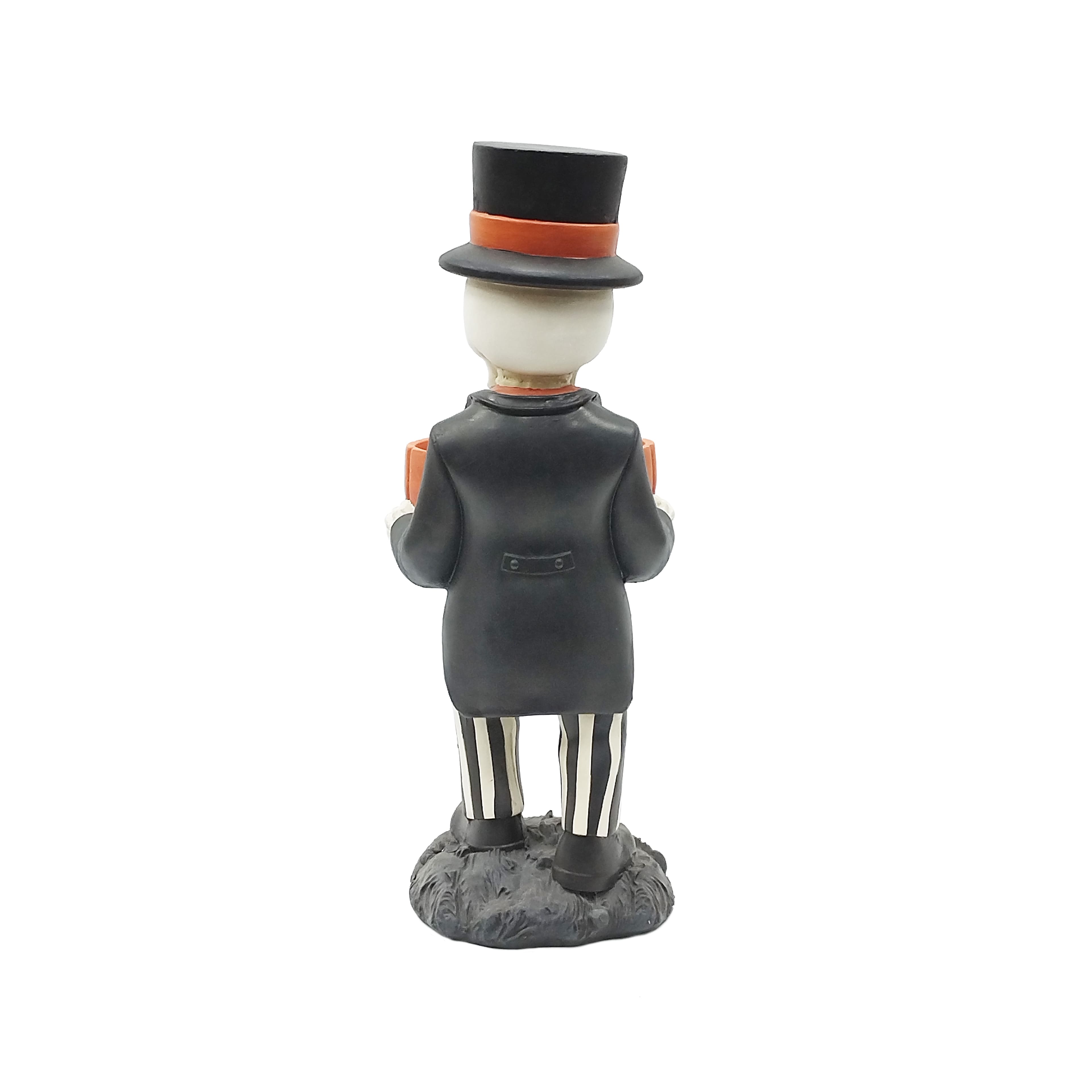 28.25" Skeleton with Jack-o'-Lantern Decorative Bowl by Ashland®
