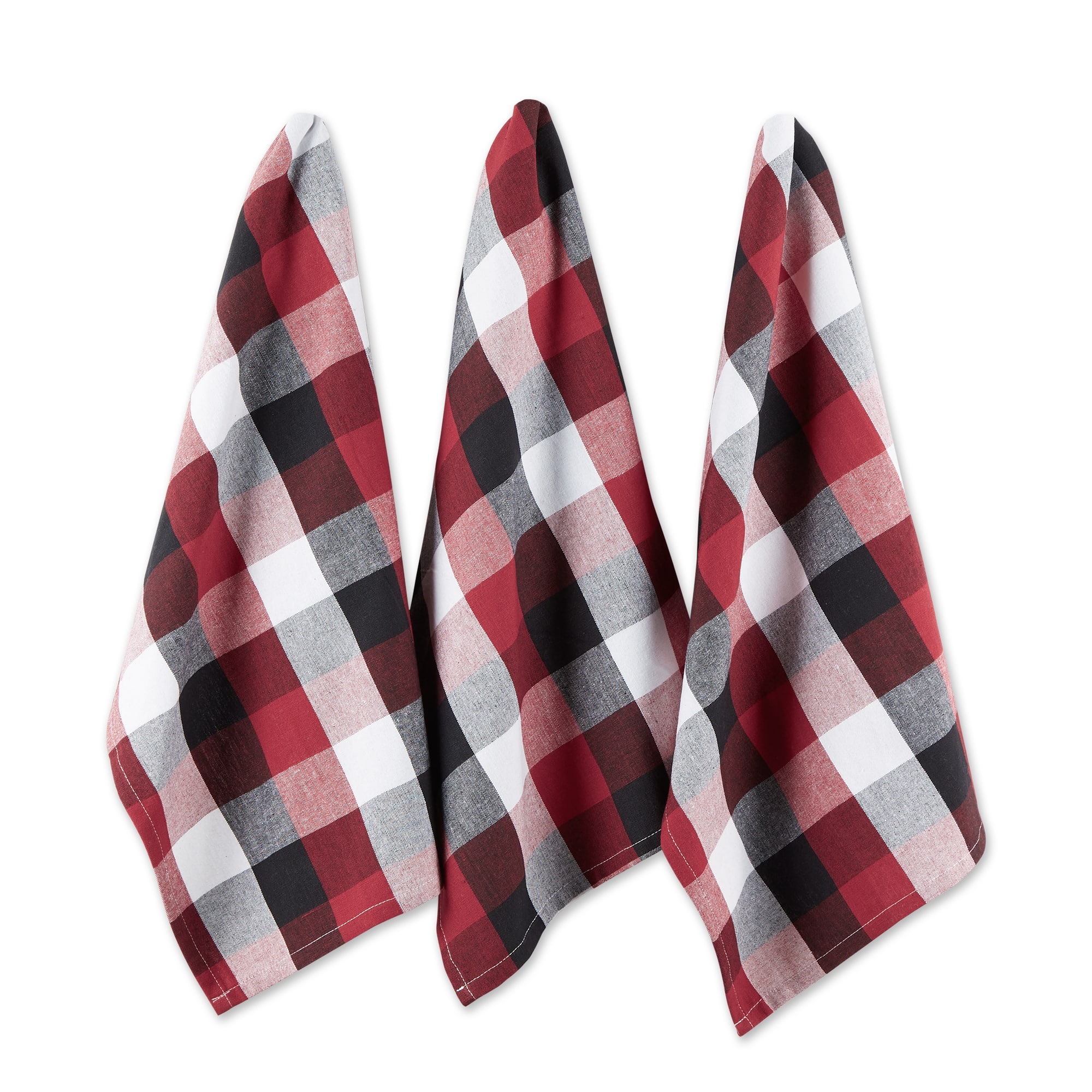 DII® Tri-Color Checkered Dish Towels