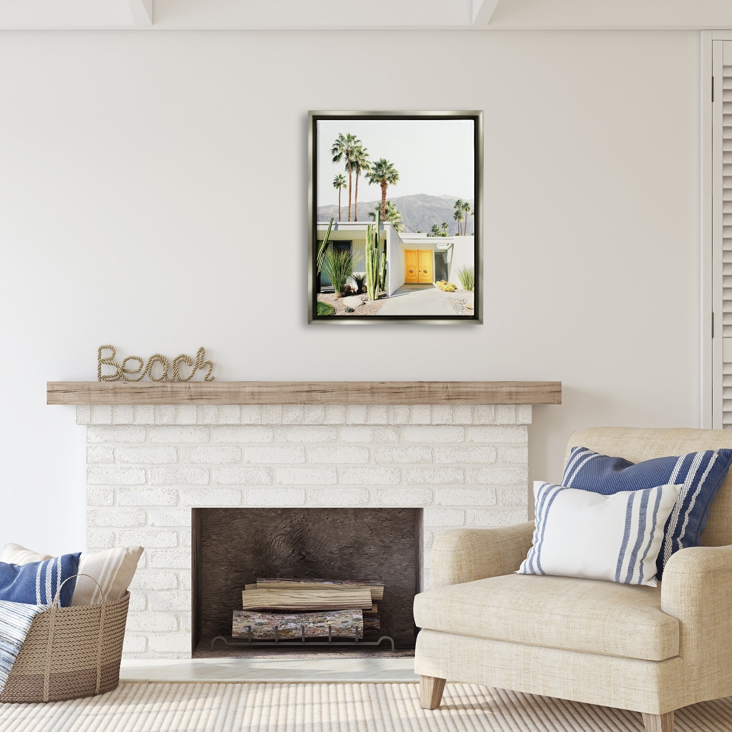 Stupell Industries Palm Springs House Photography Floater Framed Art