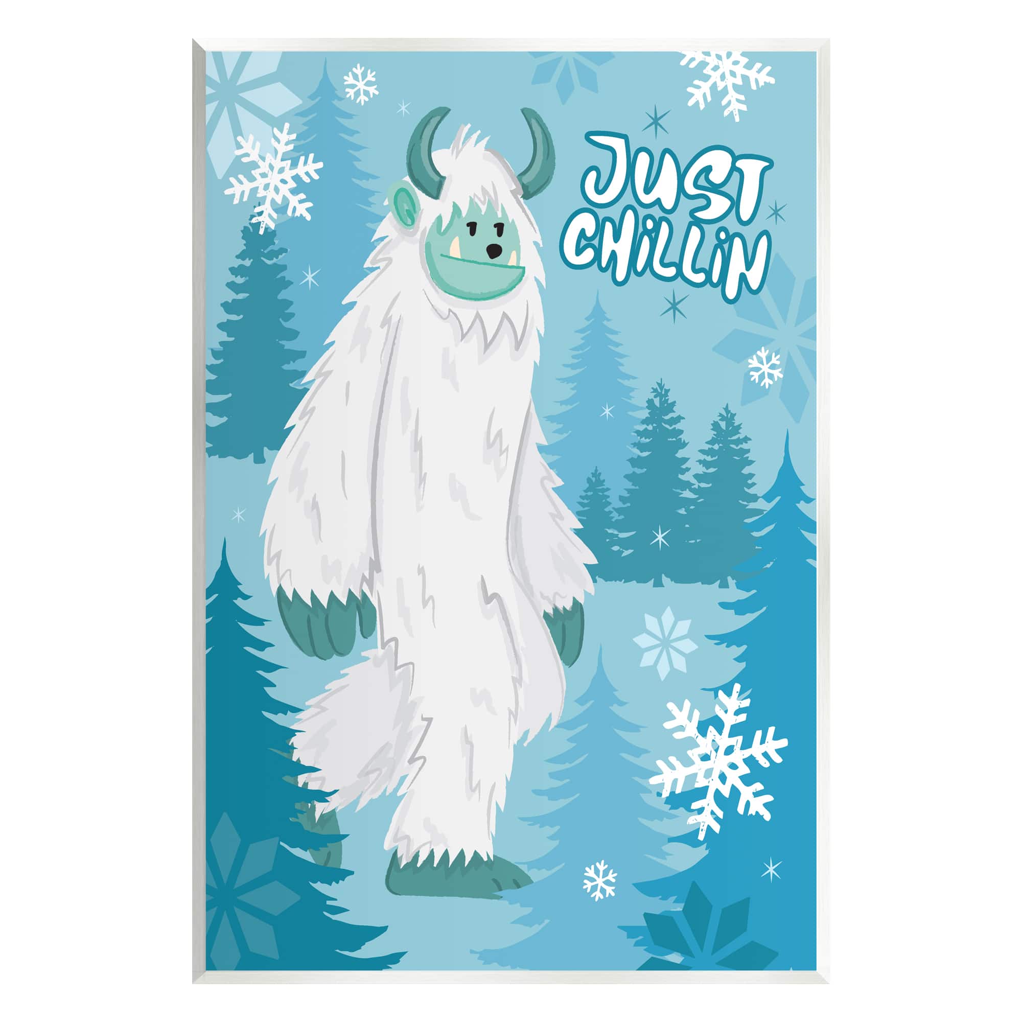 Stupell Industries Just Chillin Funny Winter Yeti Wall Plaque Art in Blue | 10" x 15" | Michaels&reg;