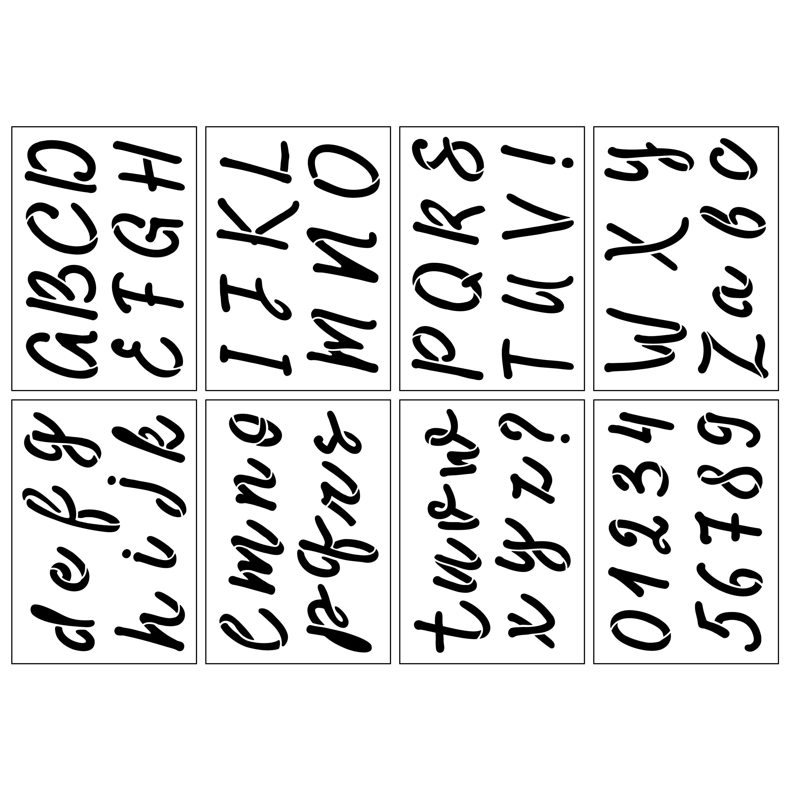 2.5" Round Script Alphabet Stencils by Craft Smart®