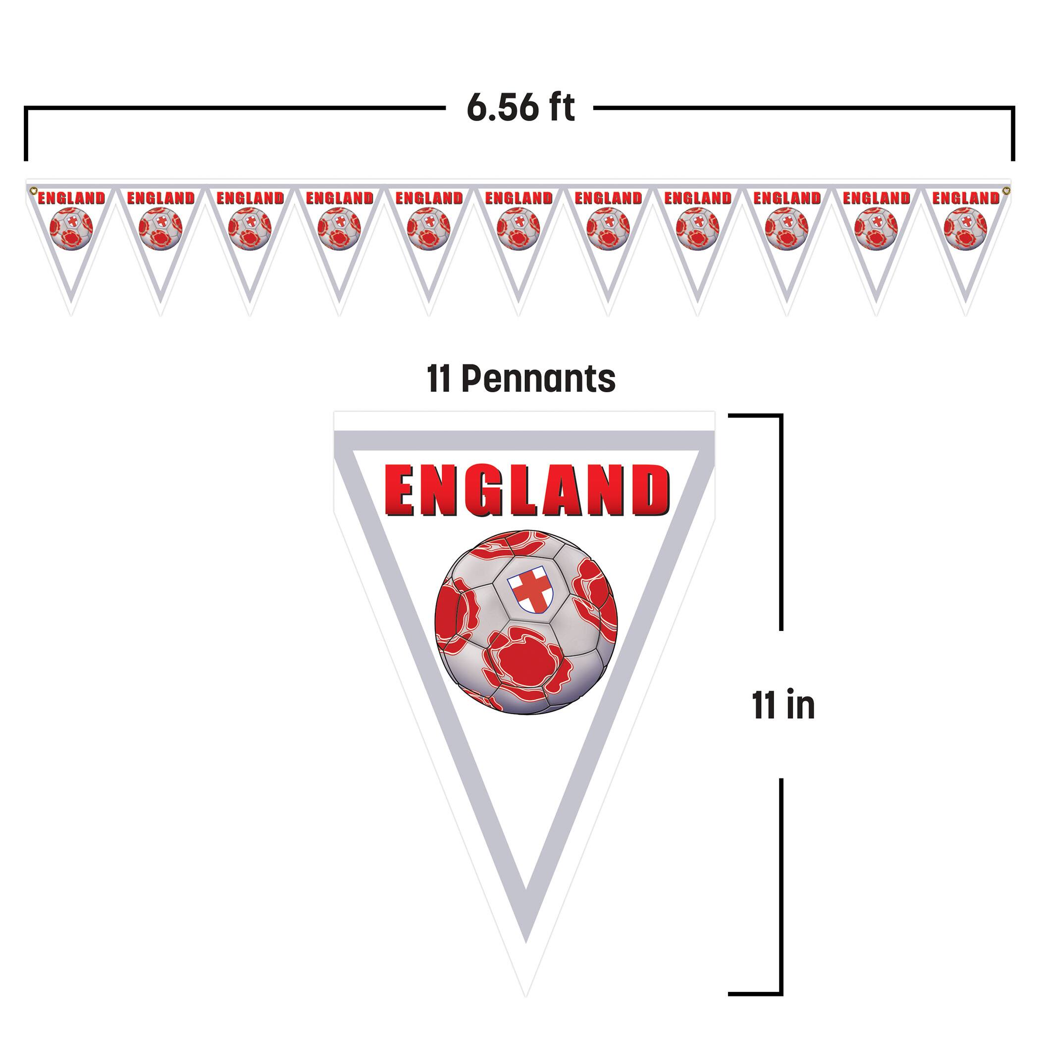 11" x 6.5ft. England Soccer Pennant Banner