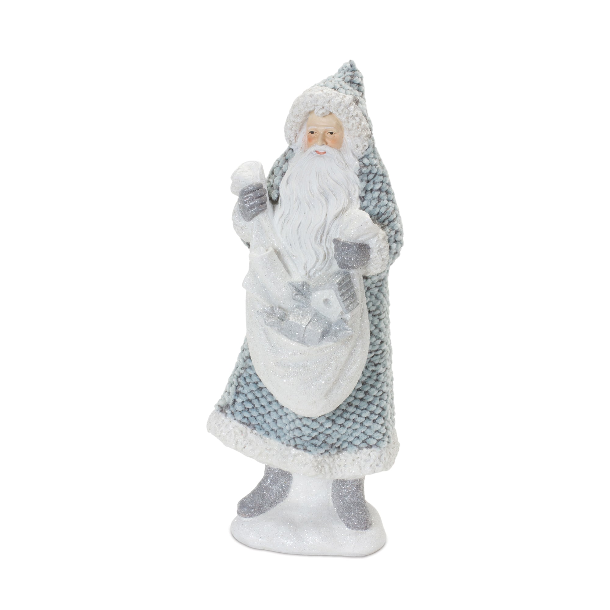 Santa with Sweater Coat Figurine Set