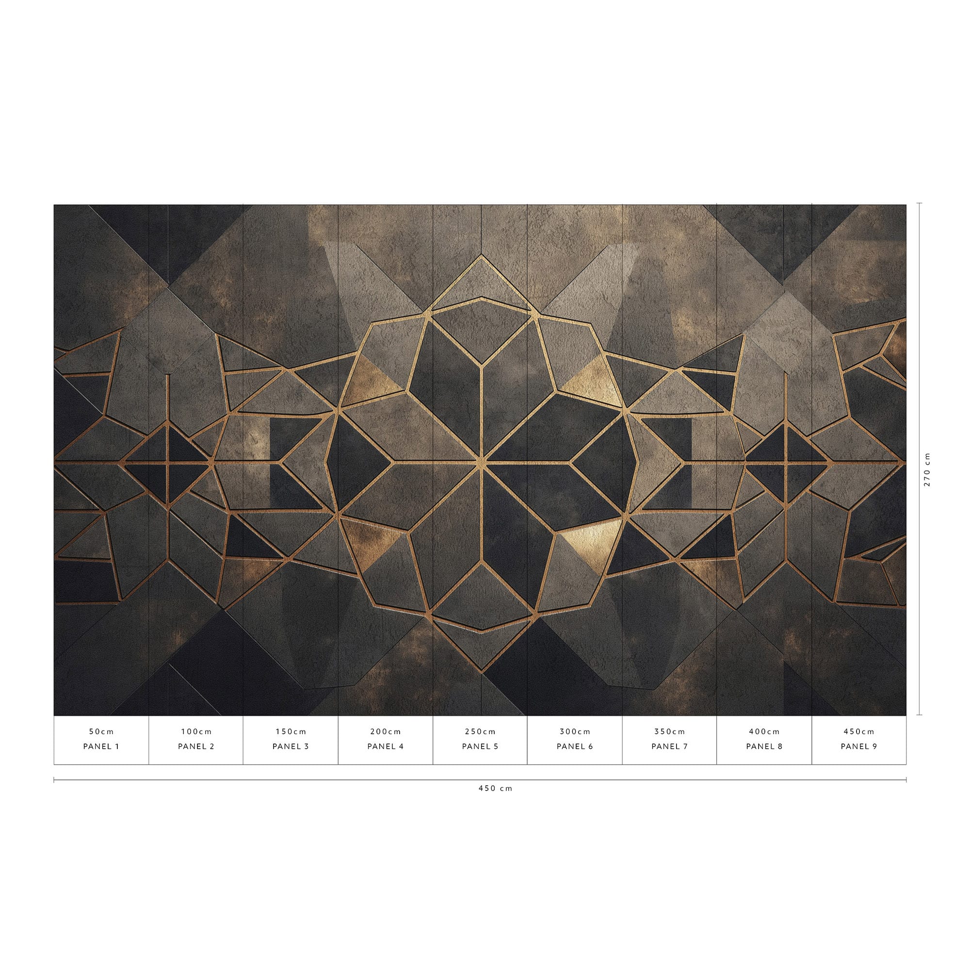Designs Direct Gilded Star Gold Wall Mural