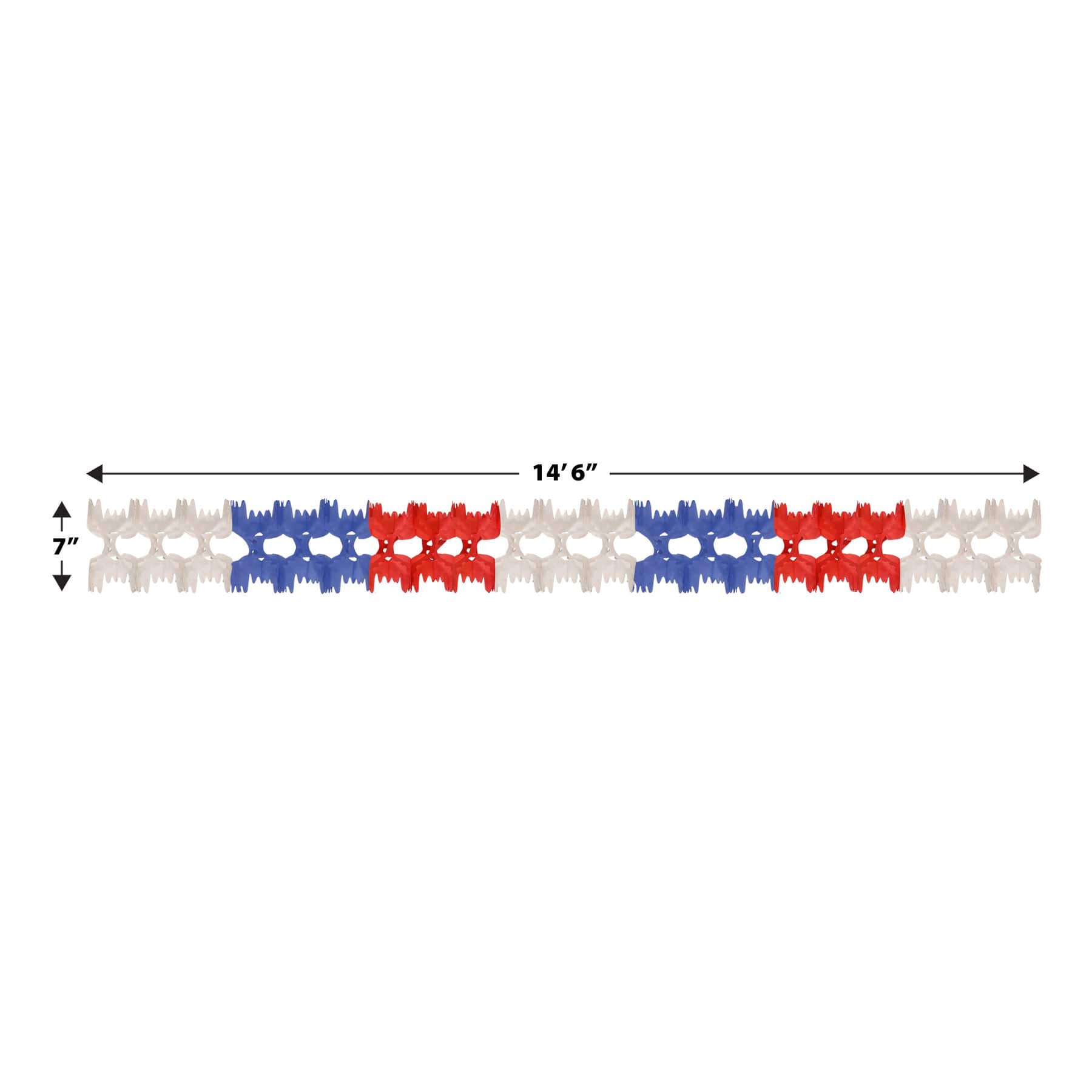 Beistle 14.5ft. Red, White & Blue Pageant Garlands, 2ct.