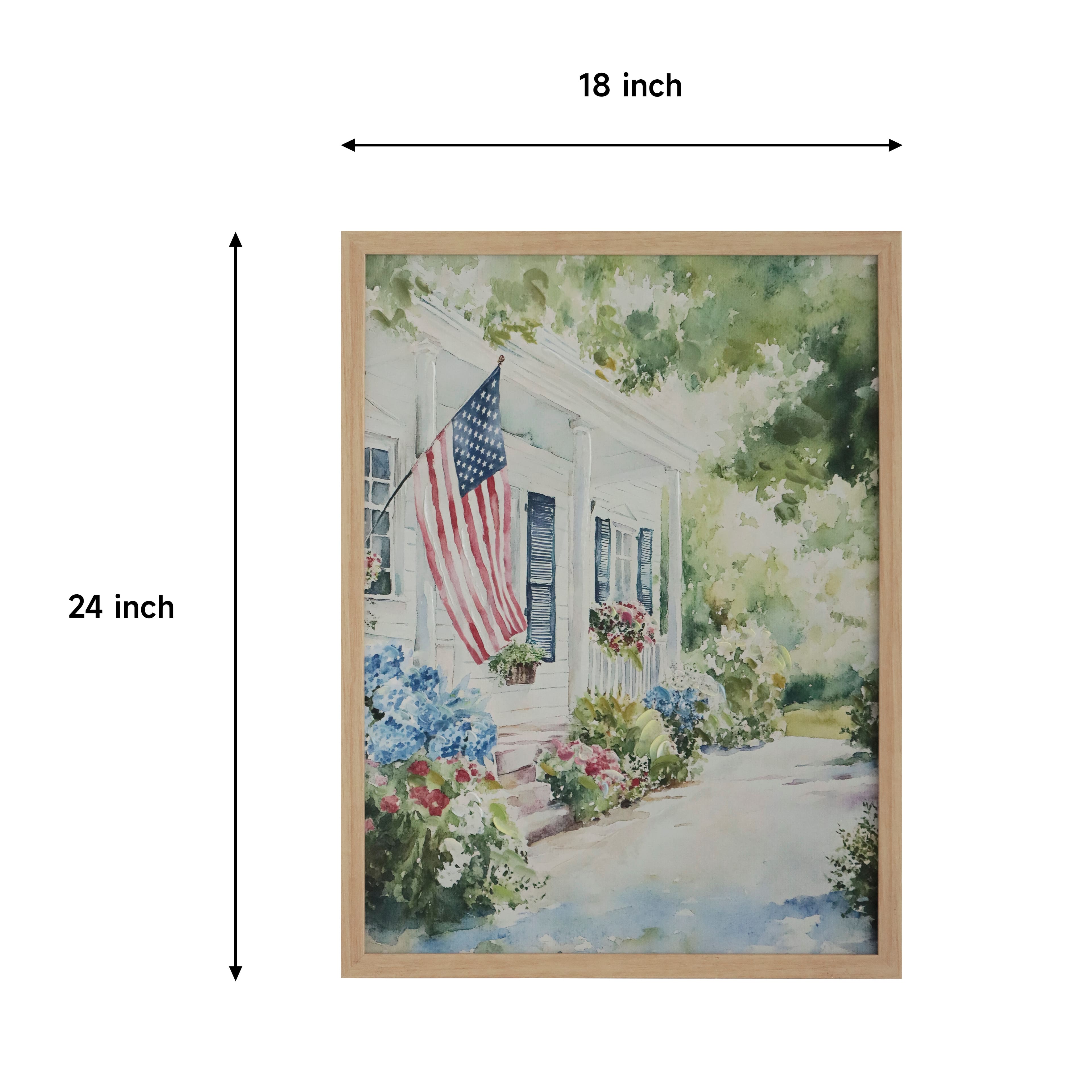 Red, White & Blue 24" Garden with Flag Canvas Wall Décor by Celebrate It™