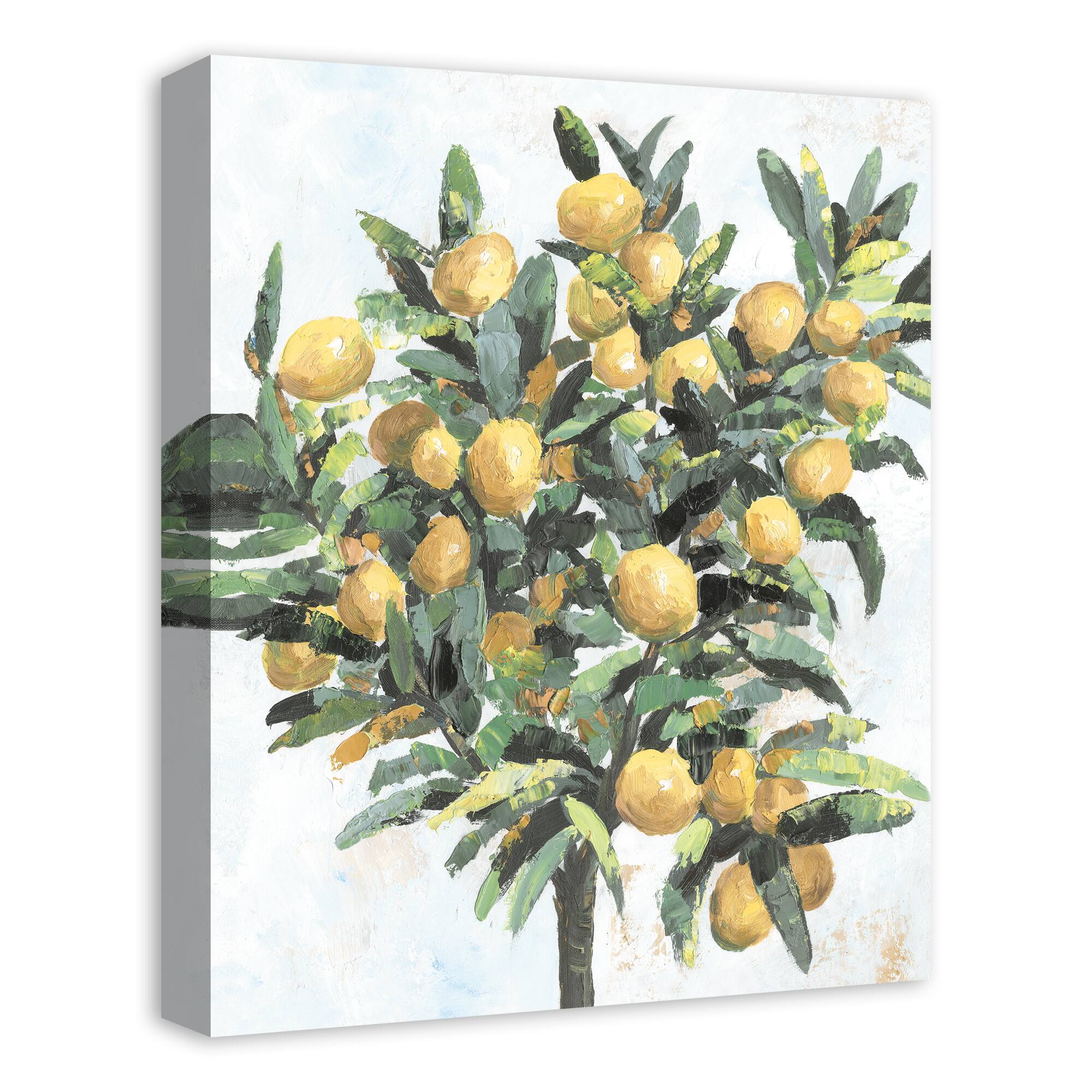 Painted Lemon Tree  16" x 20" Canvas Wall Art
