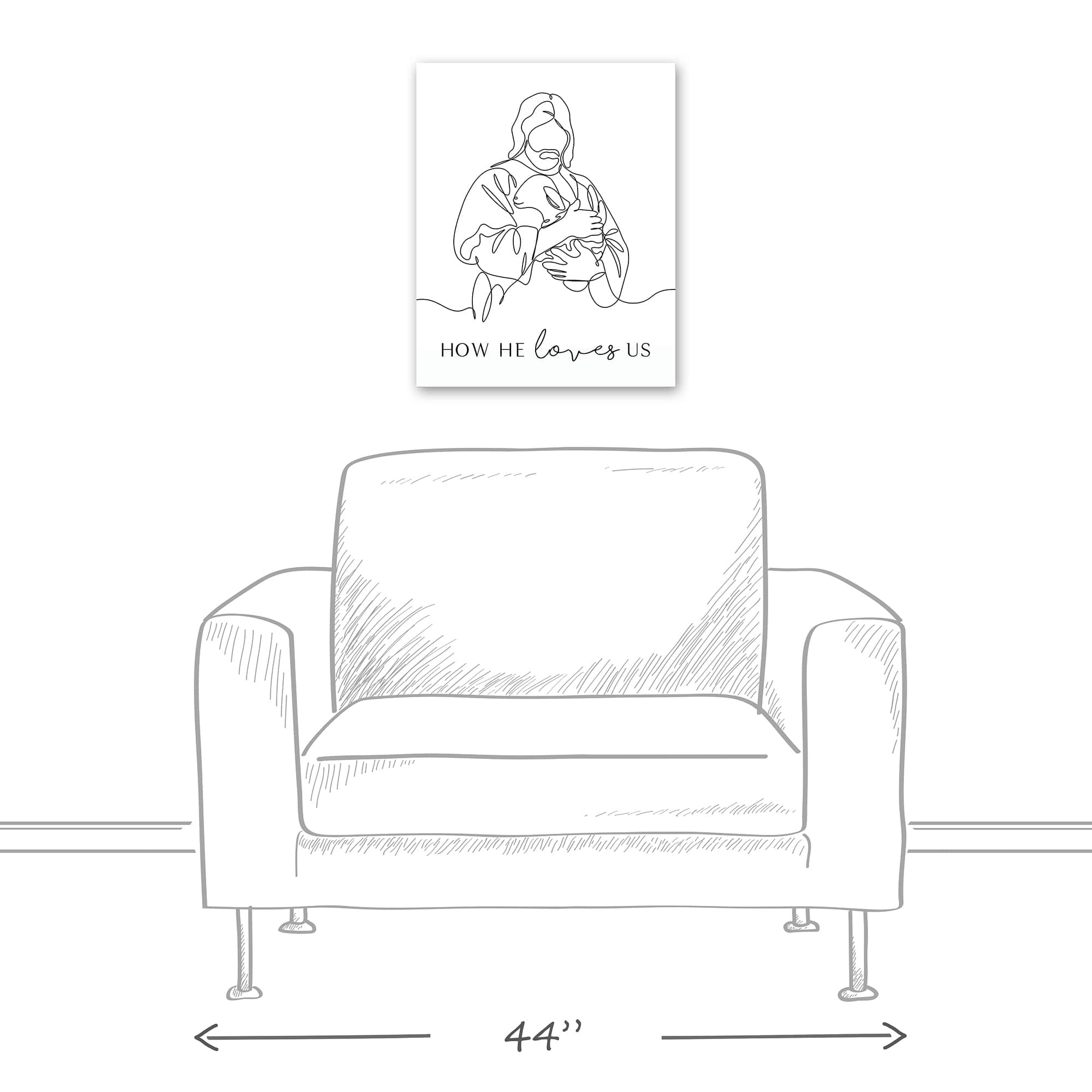 How He Loves Us 2 16" x 20" Canvas Wall Art