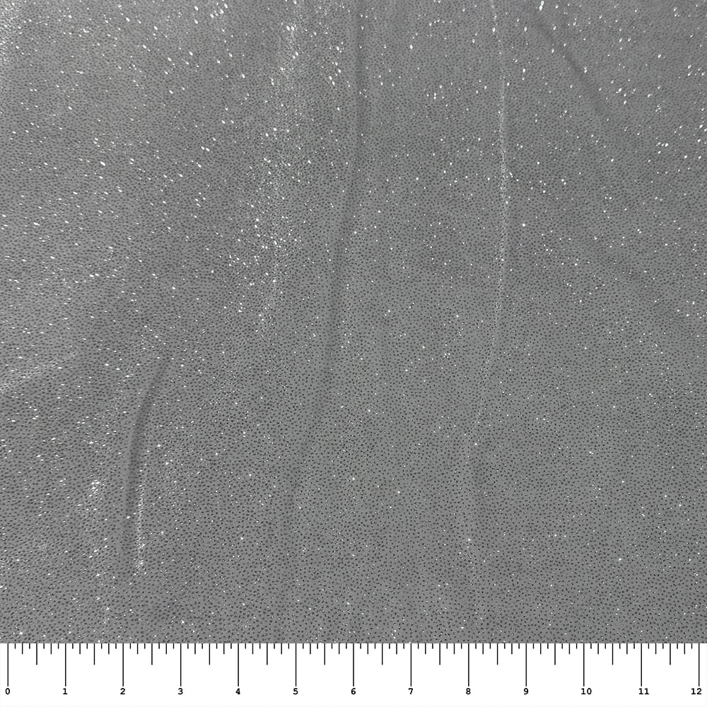 Feldman White Sparkle Stretch Velvet Fabric