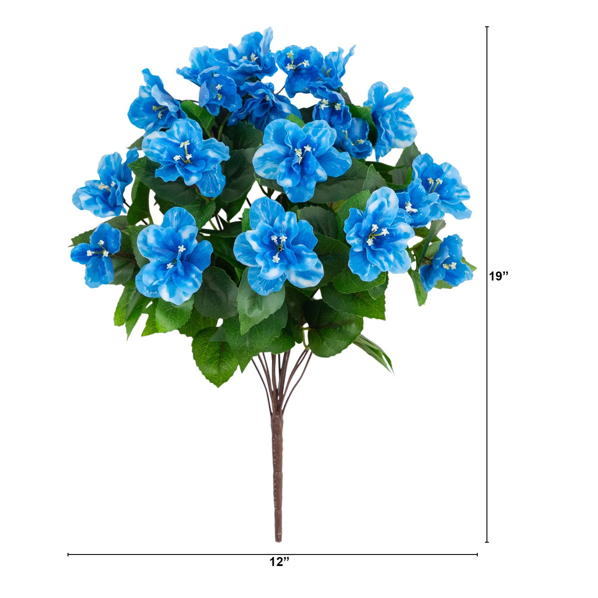 19" UV Resistant Artificial Azalea Bushes, 3ct.